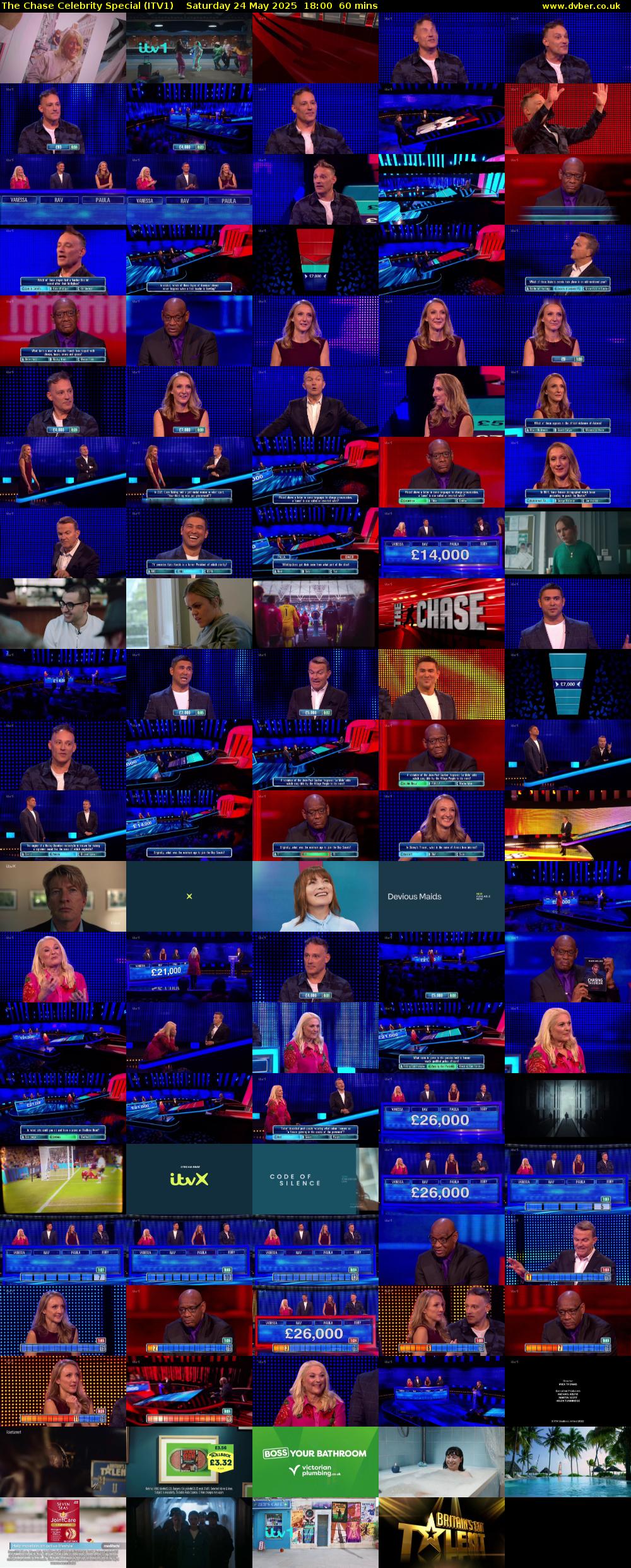 The Chase Celebrity Special (ITV1) Saturday 24 May 2025 18:00 - 19:00