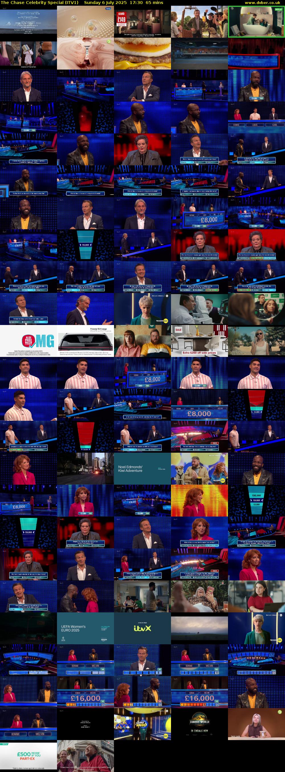 The Chase Celebrity Special (ITV1) Sunday 6 July 2025 17:30 - 18:35