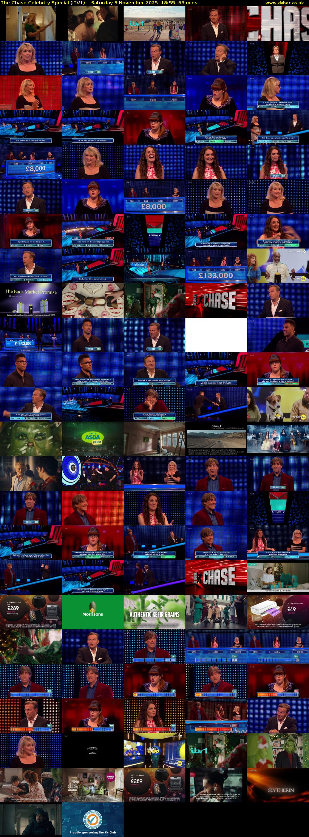 The Chase Celebrity Special (ITV1) Saturday 8 November 2025 18:55 - 20:00