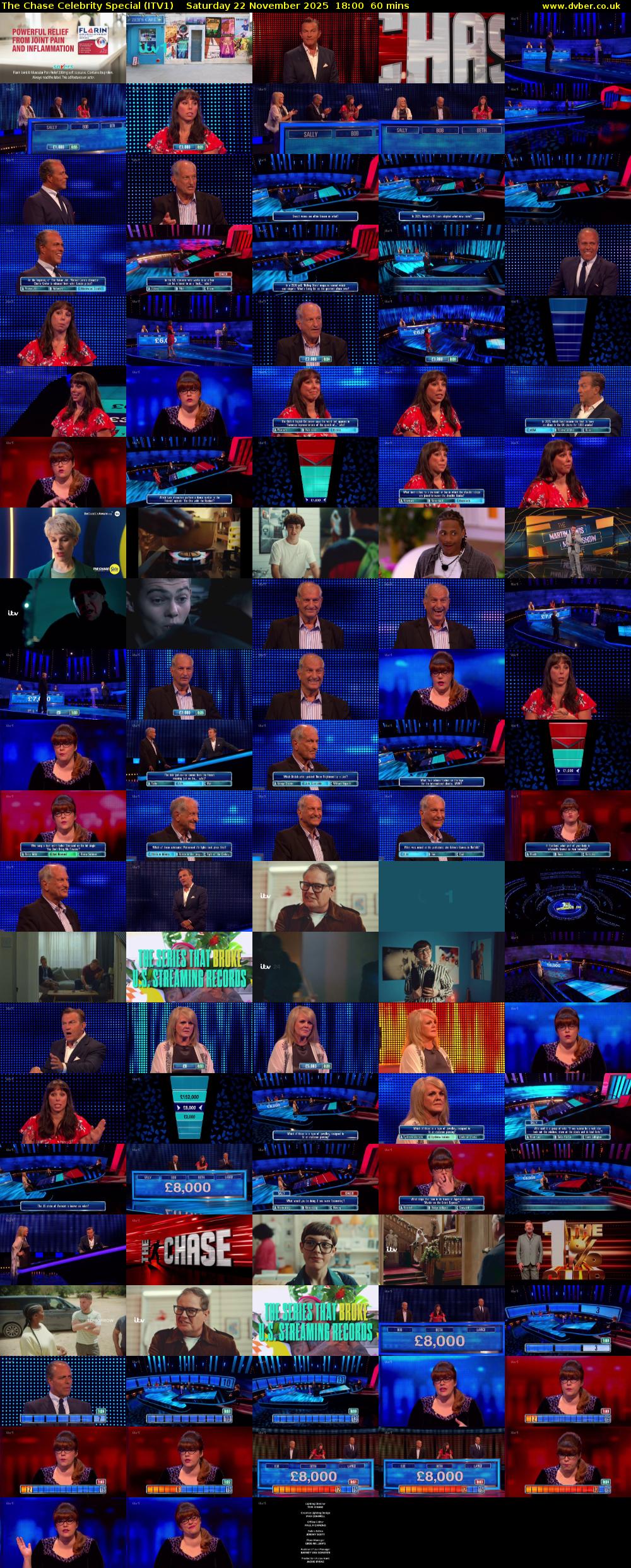 The Chase Celebrity Special (ITV1) Saturday 22 November 2025 18:00 - 19:00