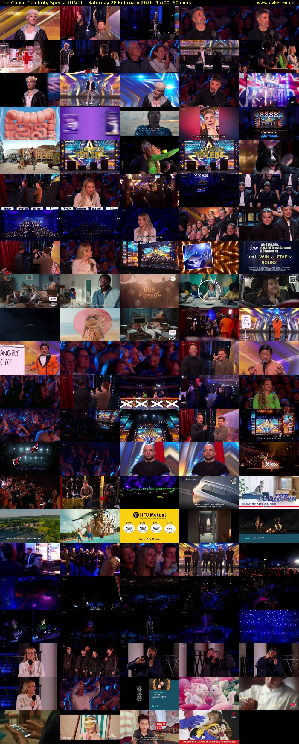 The Chase Celebrity Special (ITV1) Saturday 28 February 2026 17:00 - 18:00