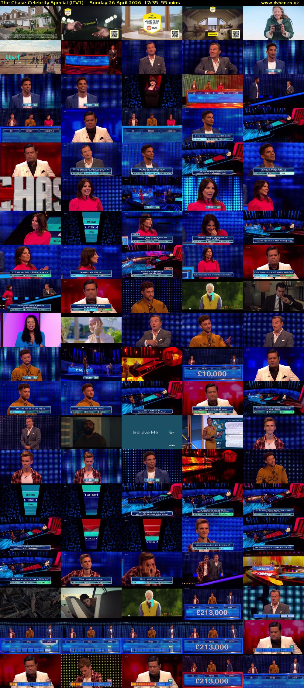 The Chase Celebrity Special (ITV1) Sunday 26 April 2026 17:35 - 18:30