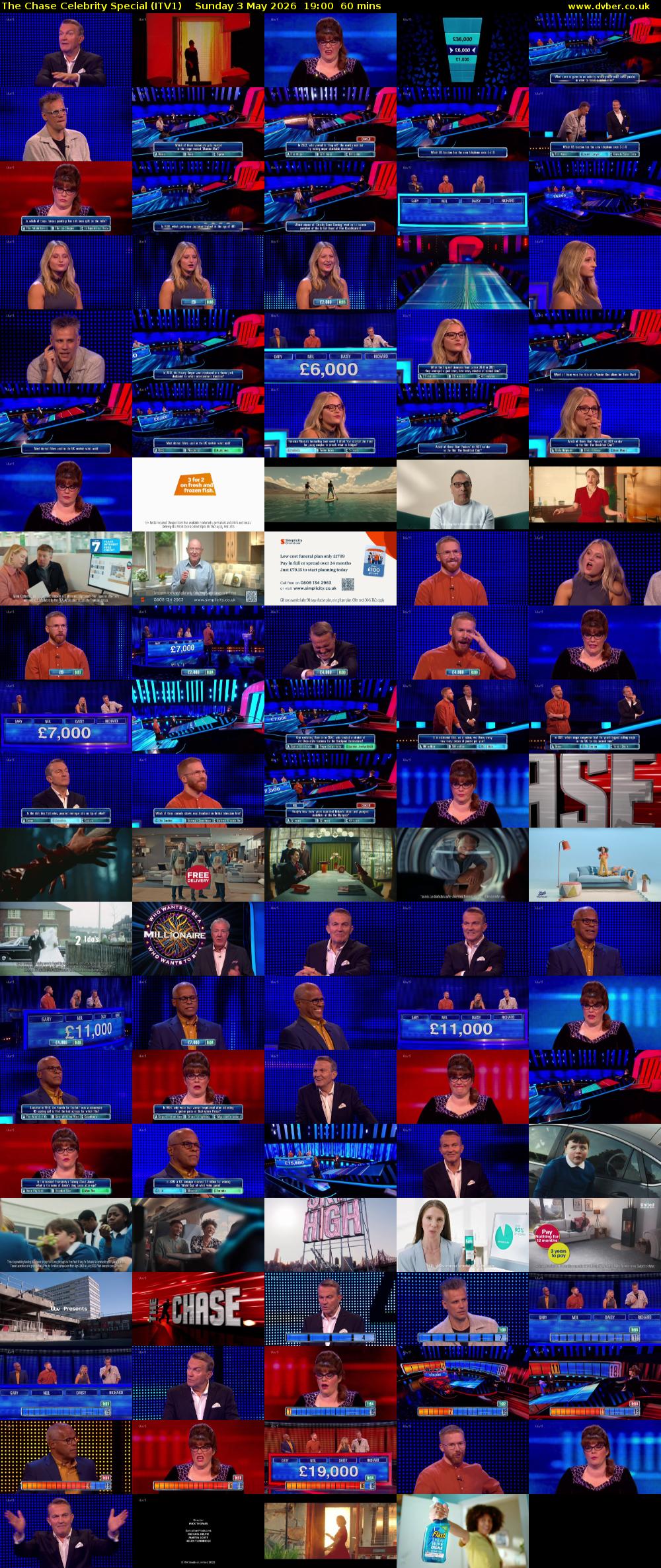 The Chase Celebrity Special (ITV1) Sunday 3 May 2026 19:00 - 20:00