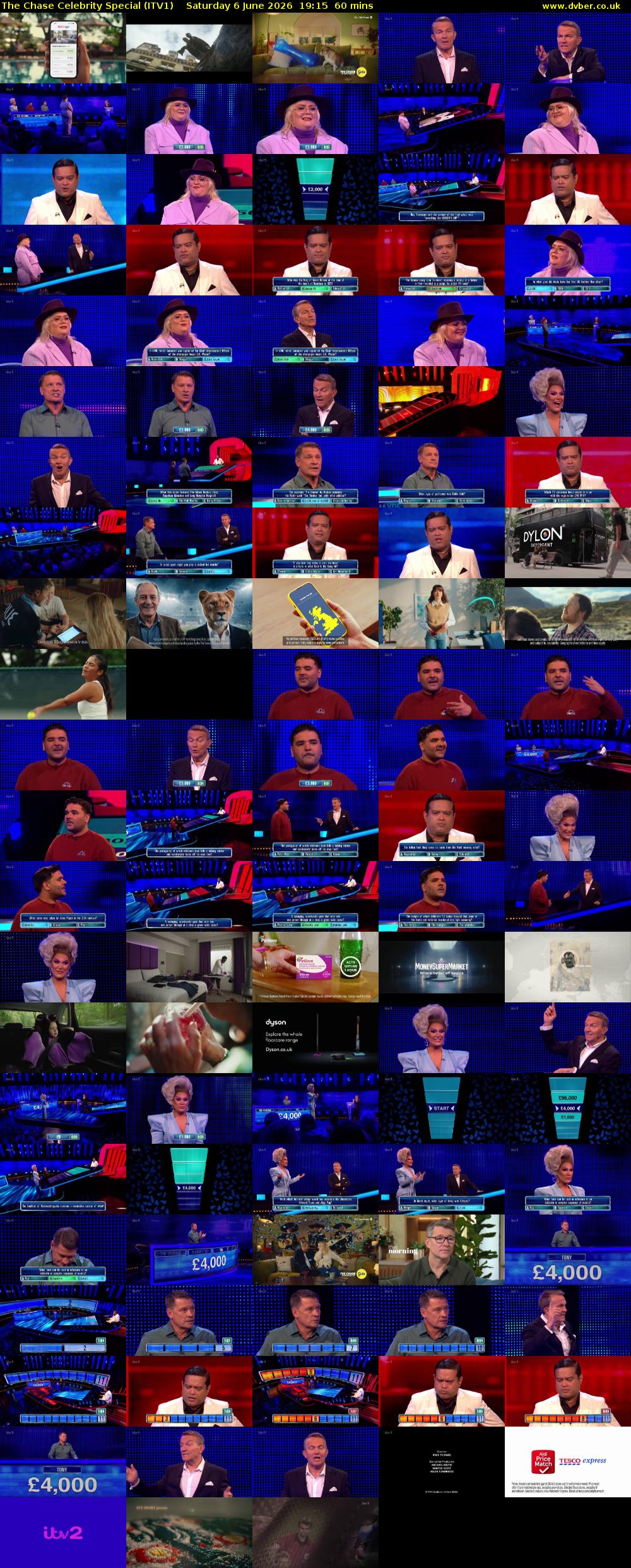 The Chase Celebrity Special (ITV1) Saturday 6 June 2026 19:15 - 20:15