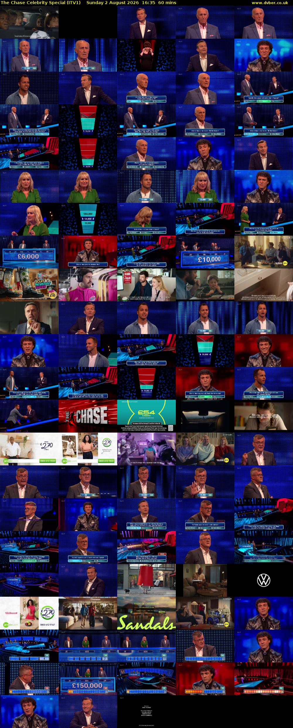 The Chase Celebrity Special (ITV1) Sunday 2 August 2026 16:35 - 17:35