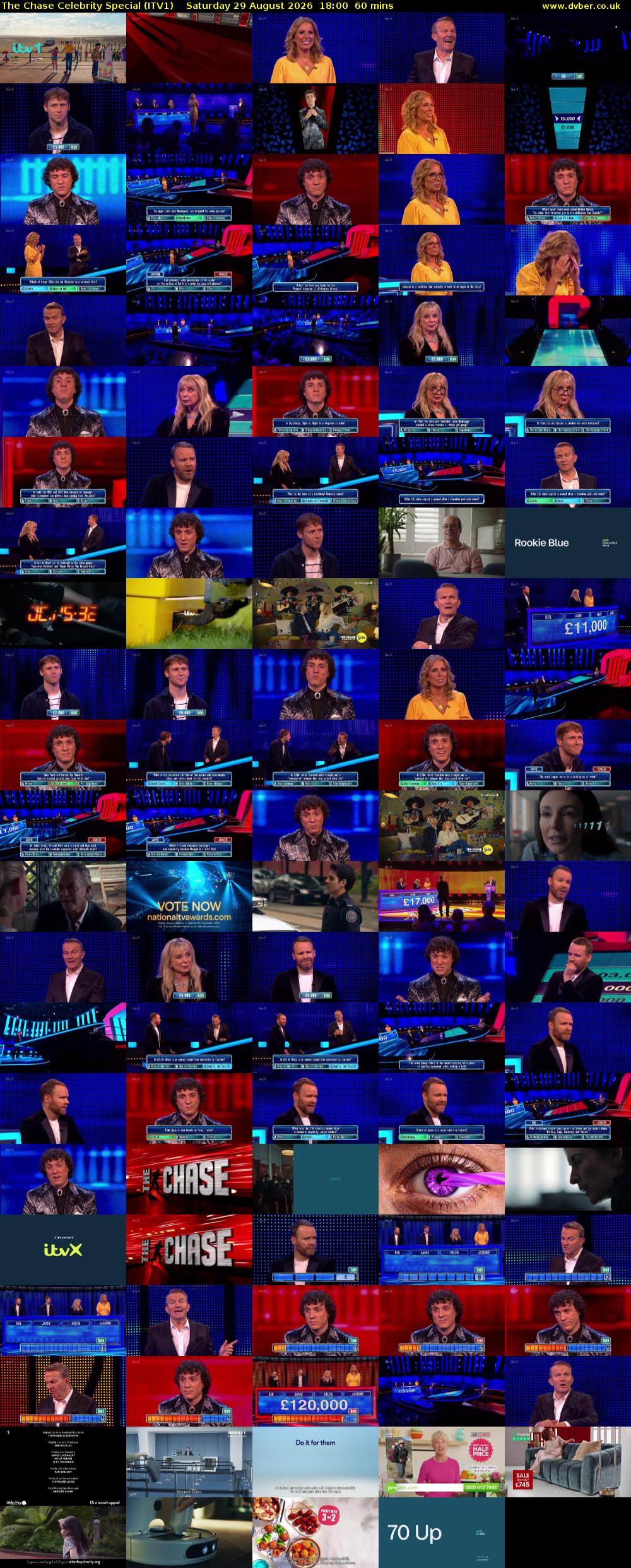 The Chase Celebrity Special (ITV1) Saturday 29 August 2026 18:00 - 19:00
