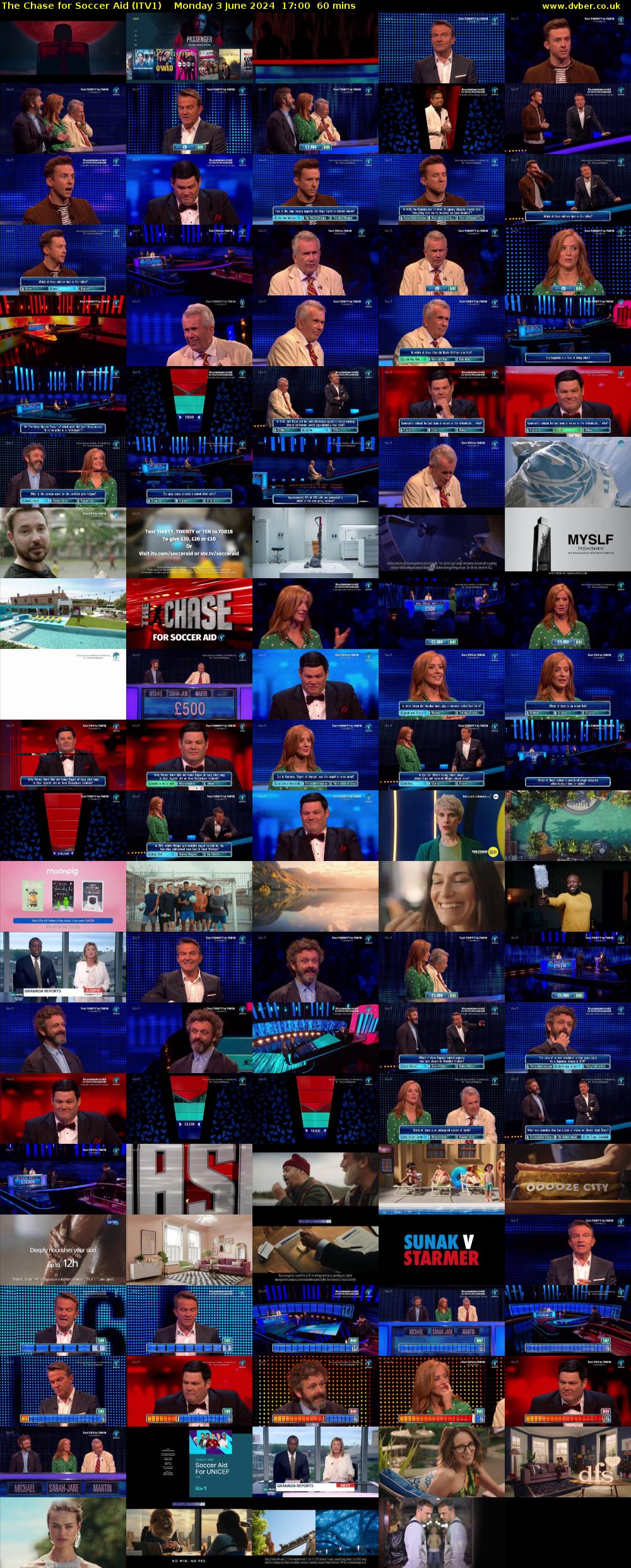 The Chase for Soccer Aid (ITV1) Monday 3 June 2024 17:00 - 18:00