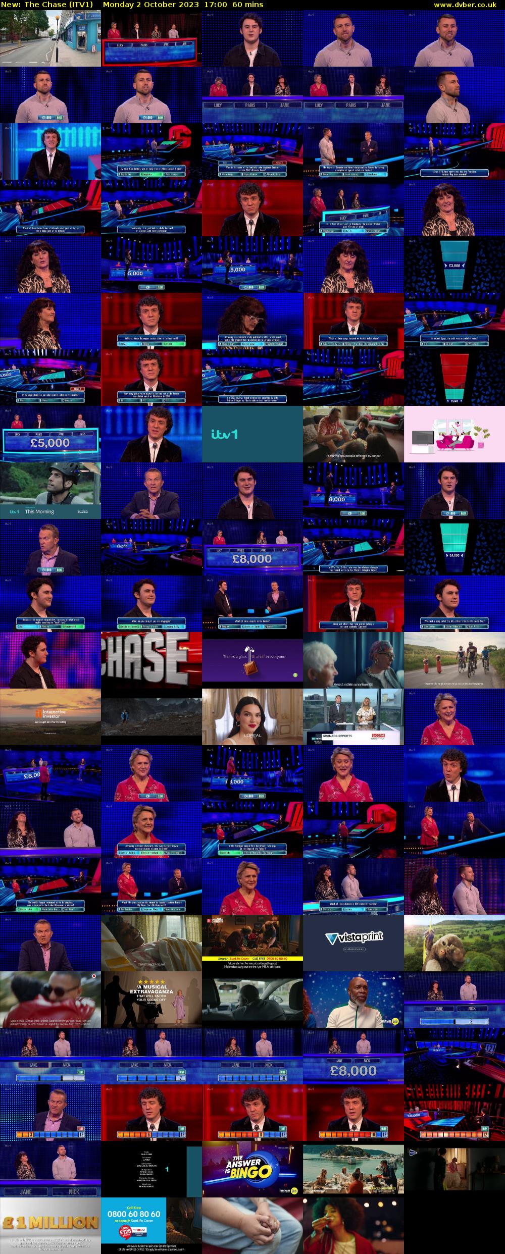 The Chase (ITV1) Monday 2 October 2023 17:00 - 18:00