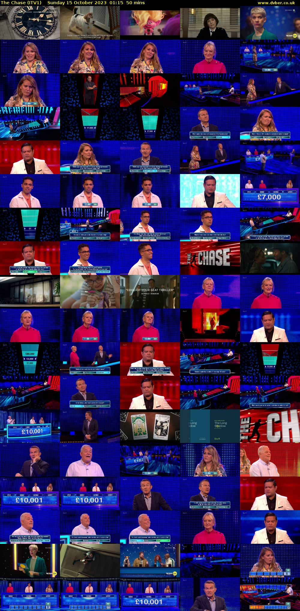 The Chase (ITV1) Sunday 15 October 2023 01:15 - 02:05