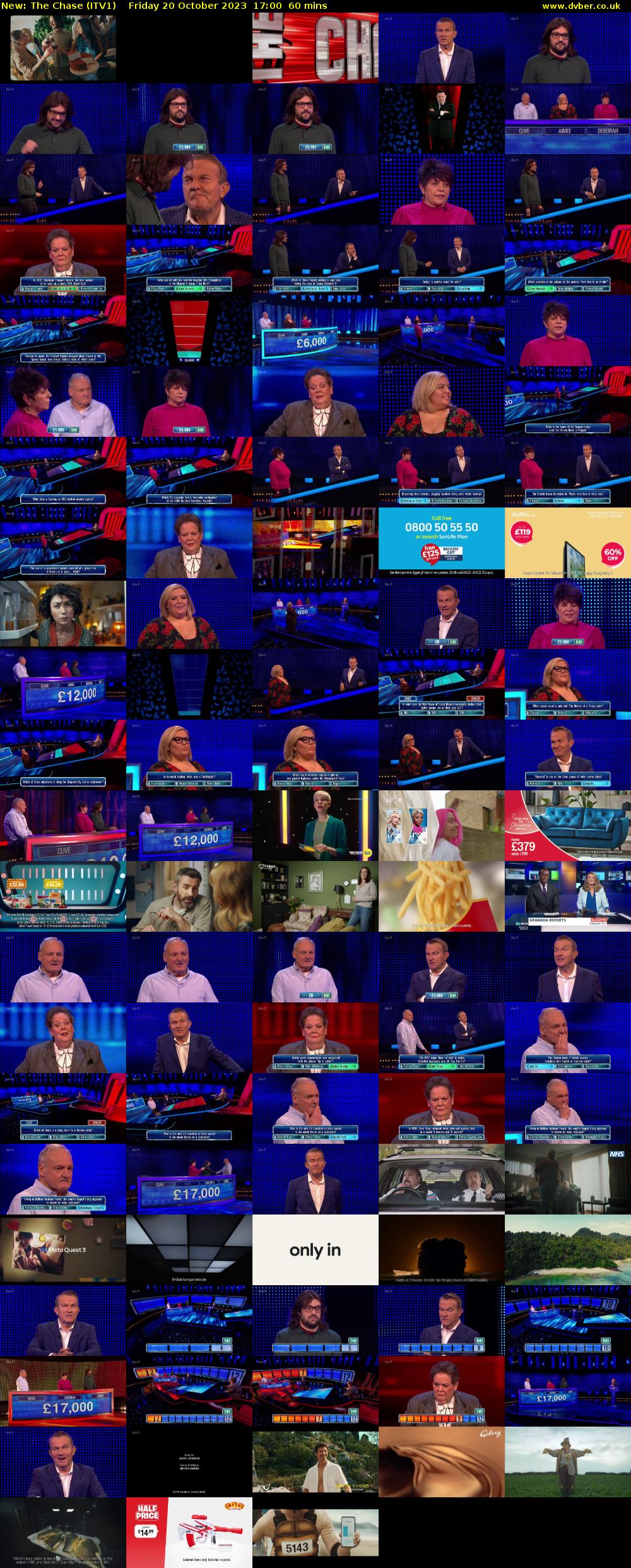 The Chase (ITV1) Friday 20 October 2023 17:00 - 18:00