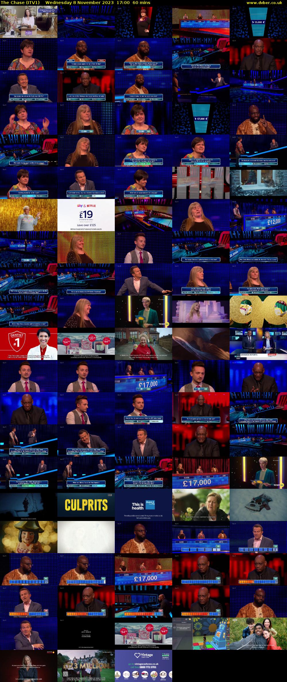 The Chase (ITV1) Wednesday 8 November 2023 17:00 - 18:00