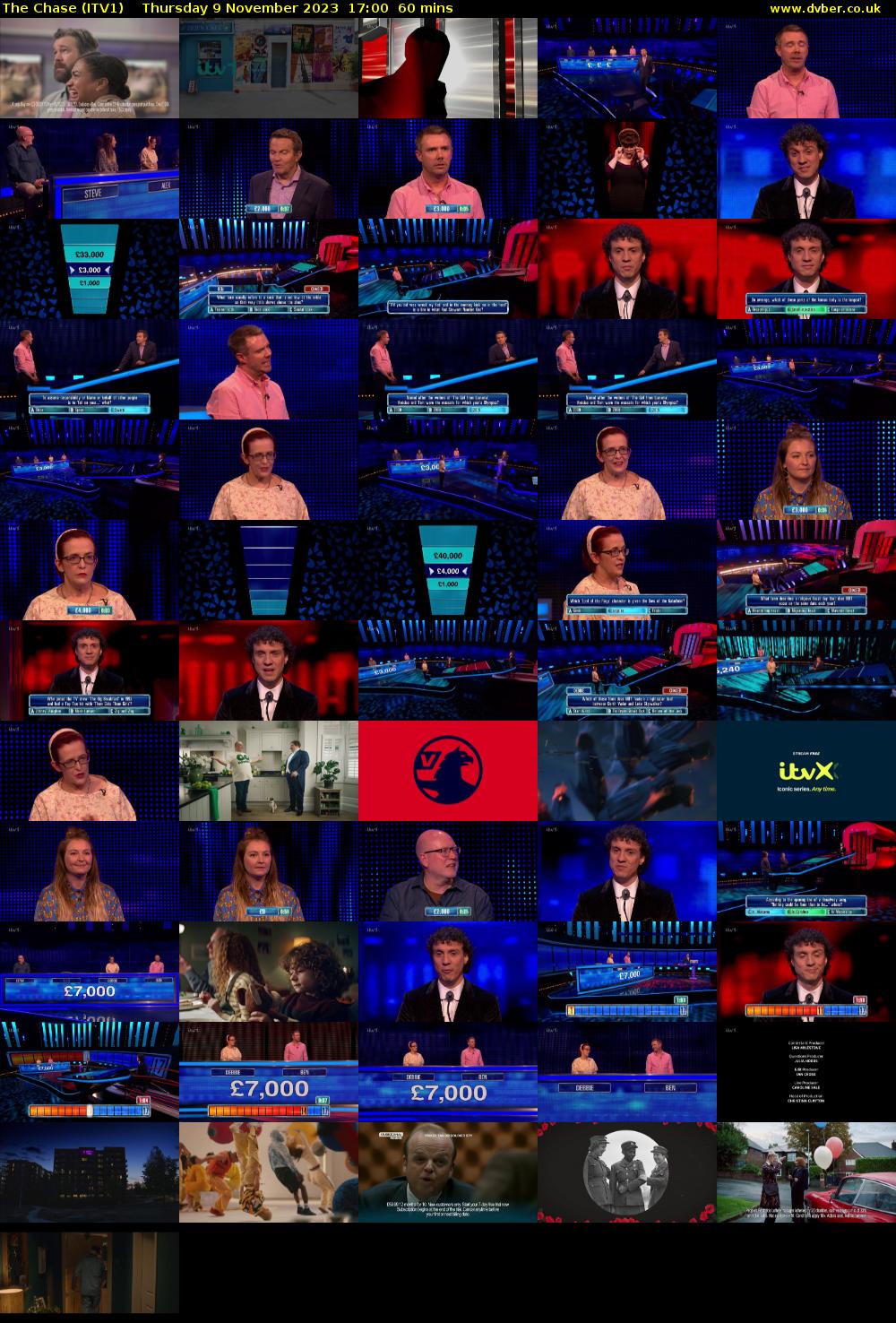 The Chase (ITV1) Thursday 9 November 2023 17:00 - 18:00