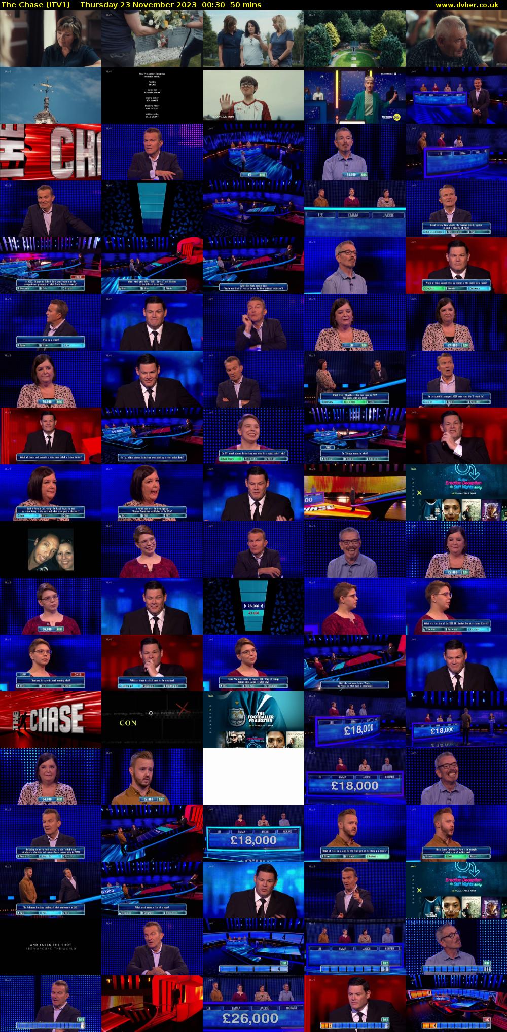 The Chase (ITV1) Thursday 23 November 2023 00:30 - 01:20