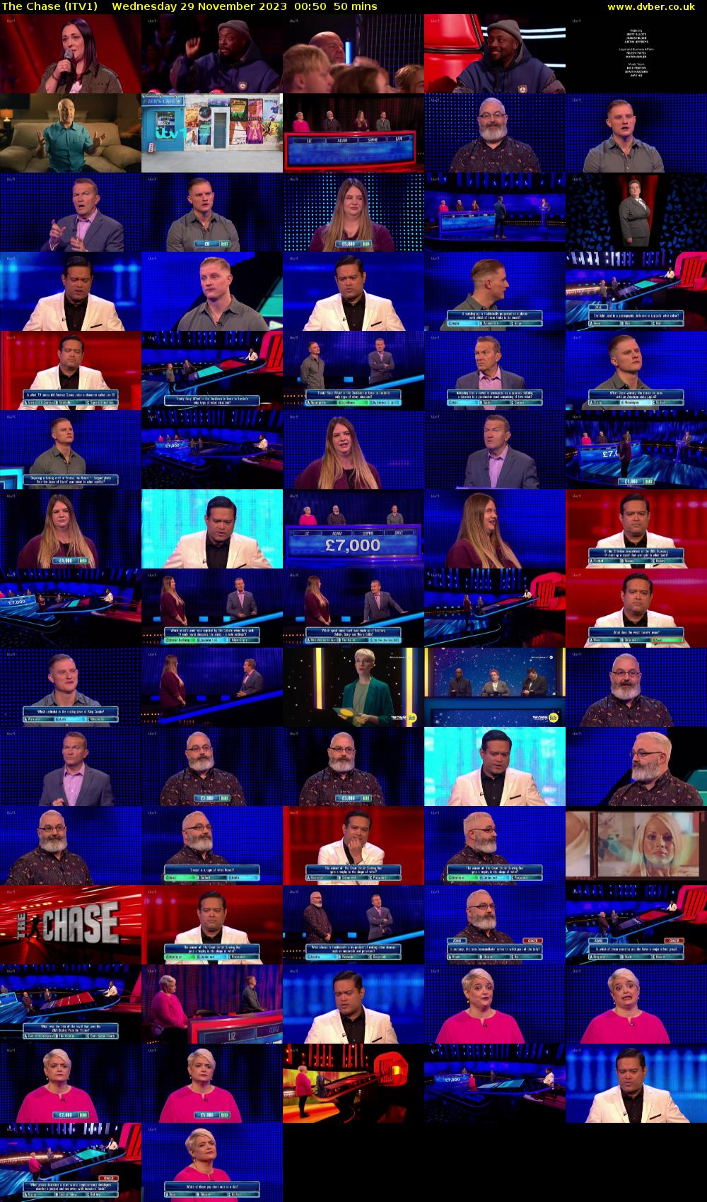 The Chase (ITV1) Wednesday 29 November 2023 00:50 - 01:40