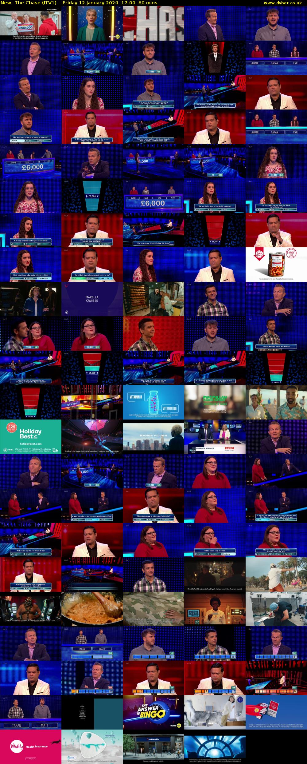 The Chase (ITV1) Friday 12 January 2024 17:00 - 18:00