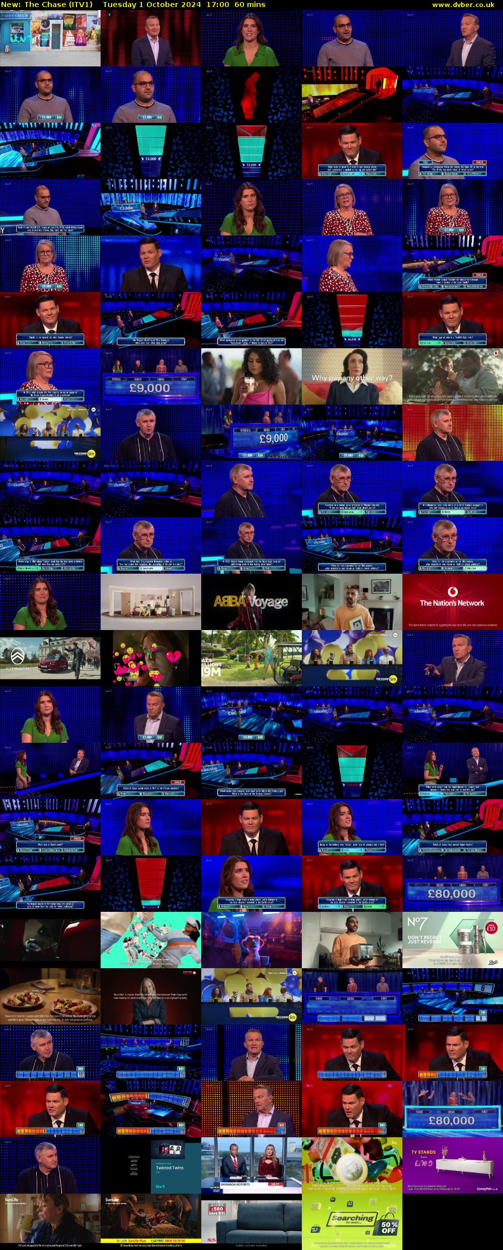 The Chase (ITV1) Tuesday 1 October 2024 17:00 - 18:00