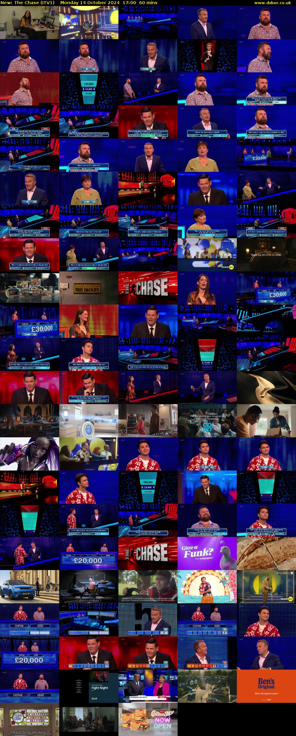 The Chase (ITV1) Monday 14 October 2024 17:00 - 18:00