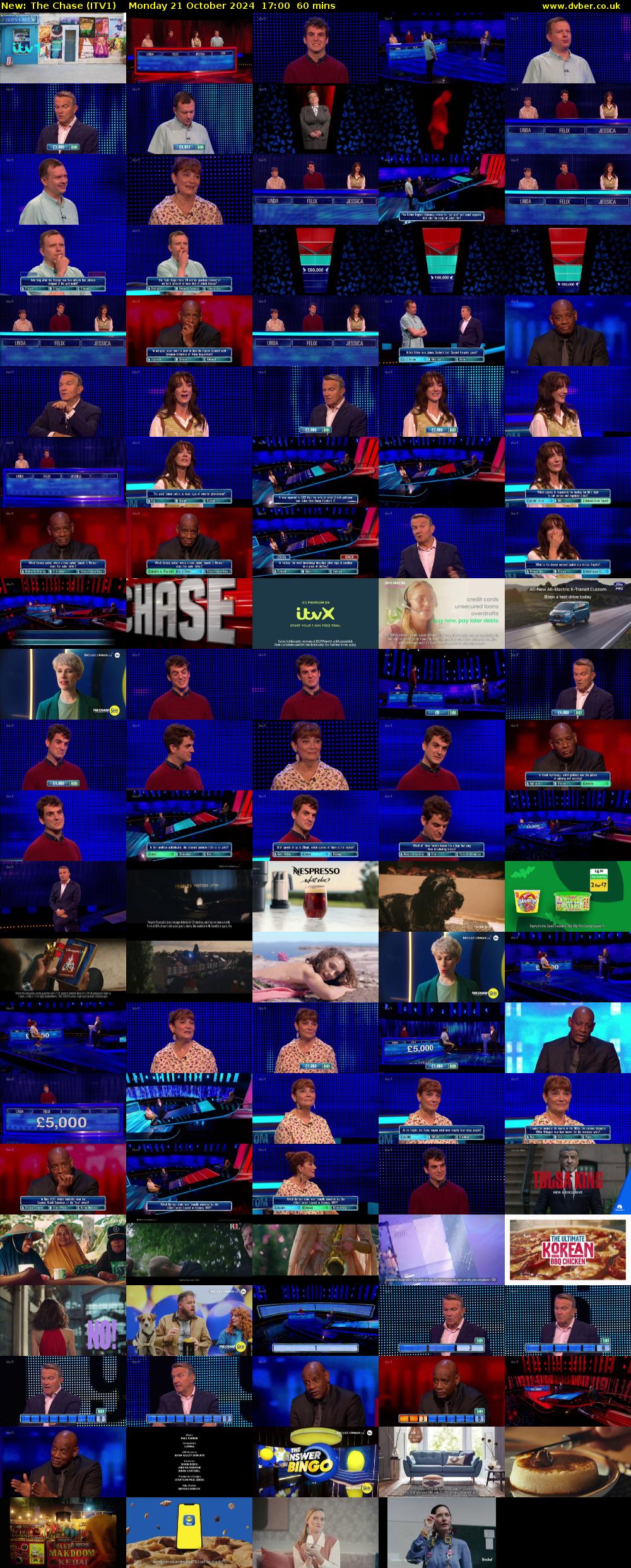 The Chase (ITV1) Monday 21 October 2024 17:00 - 18:00