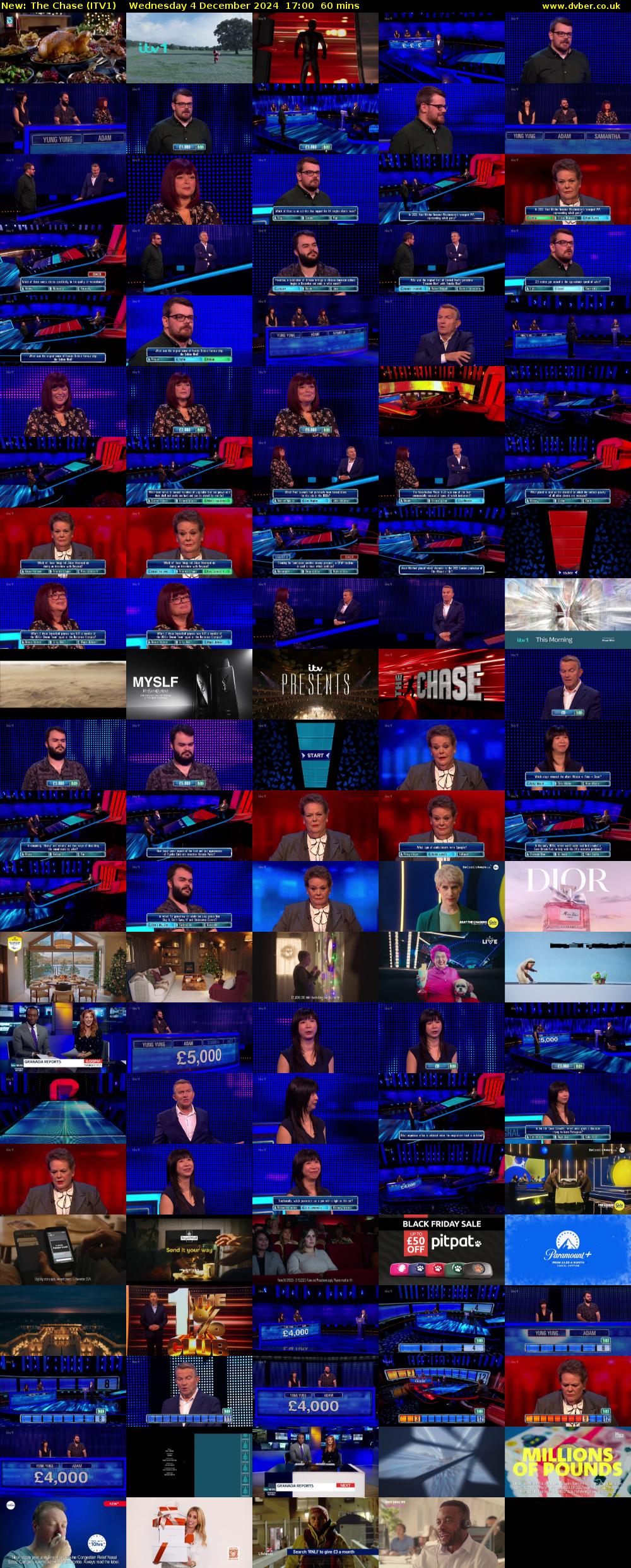 The Chase (ITV1) Wednesday 4 December 2024 17:00 - 18:00