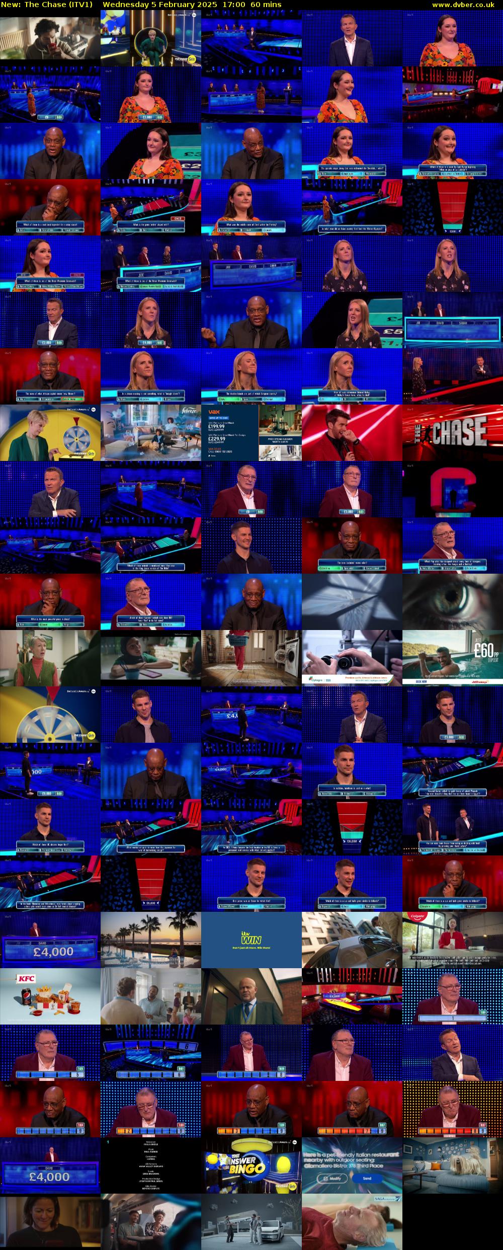 The Chase (ITV1) Wednesday 5 February 2025 17:00 - 18:00