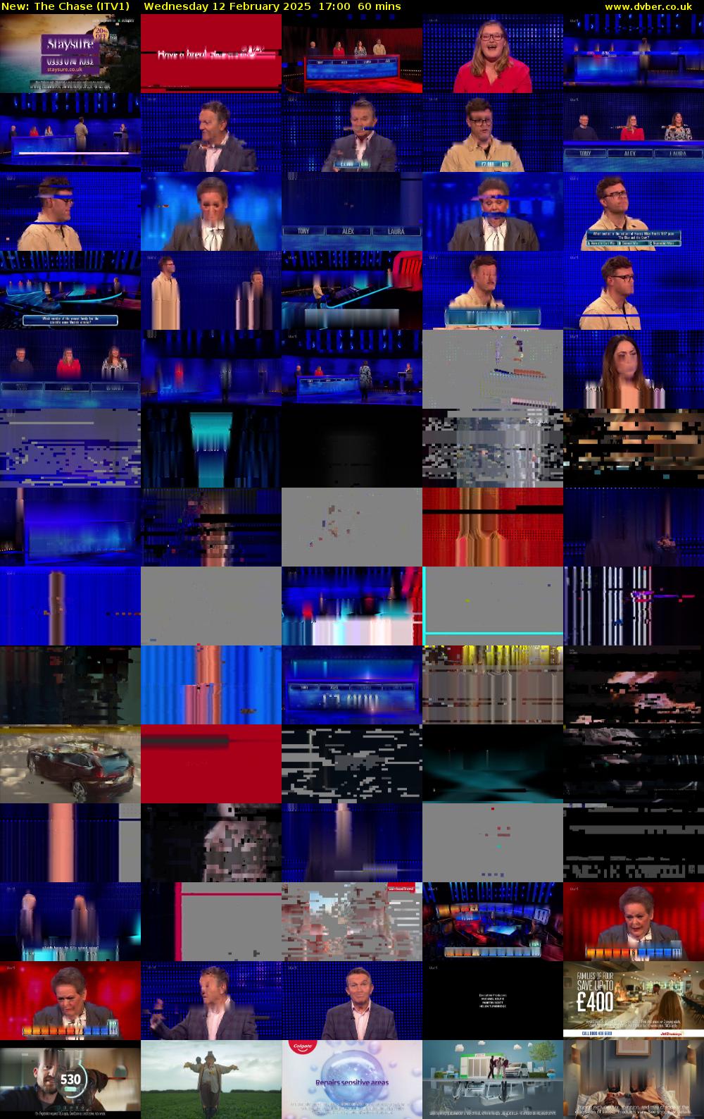 The Chase (ITV1) Wednesday 12 February 2025 17:00 - 18:00