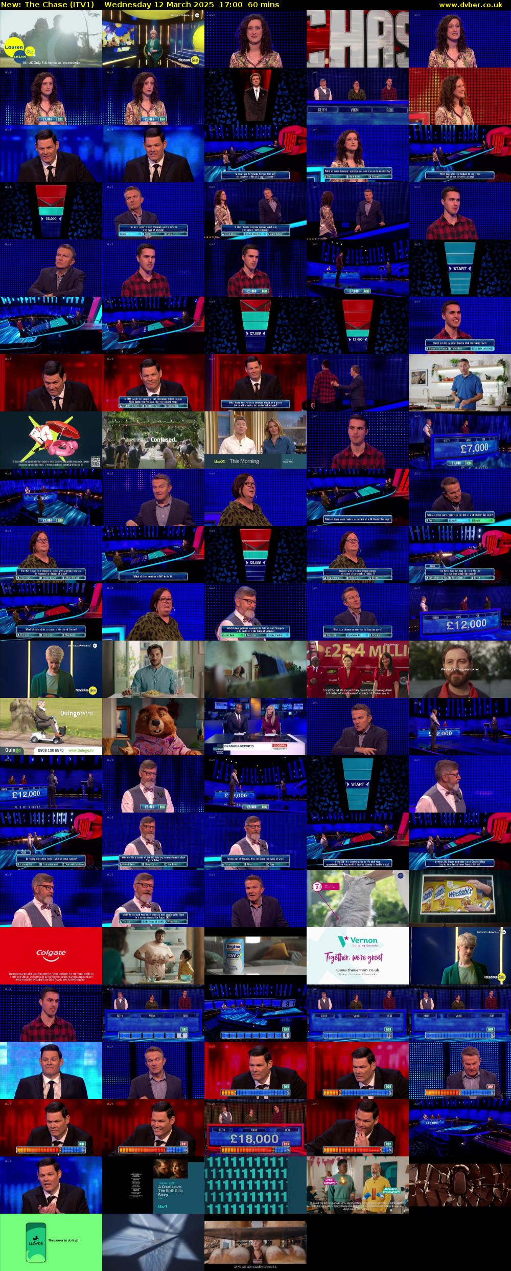 The Chase (ITV1) Wednesday 12 March 2025 17:00 - 18:00