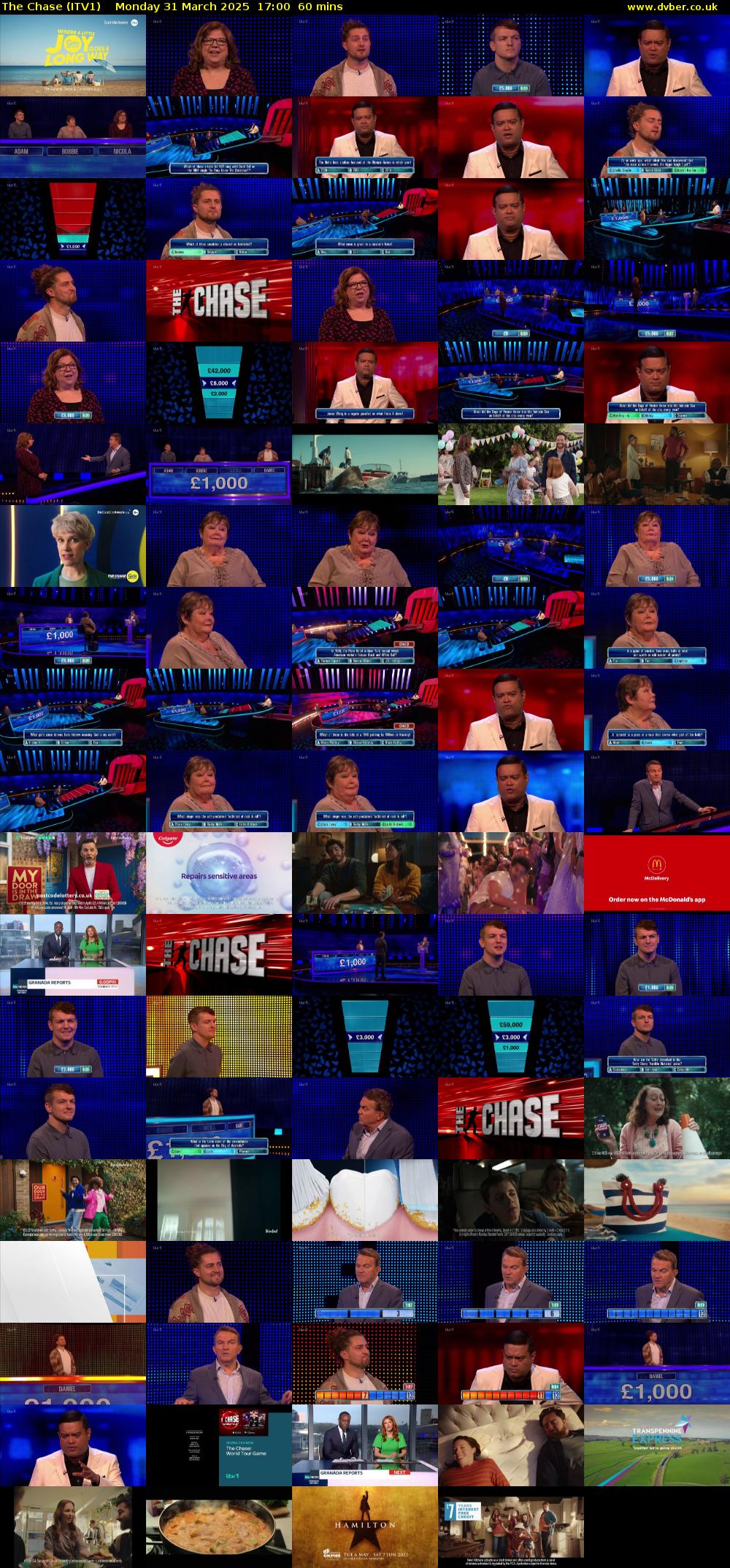 The Chase (ITV1) Monday 31 March 2025 17:00 - 18:00