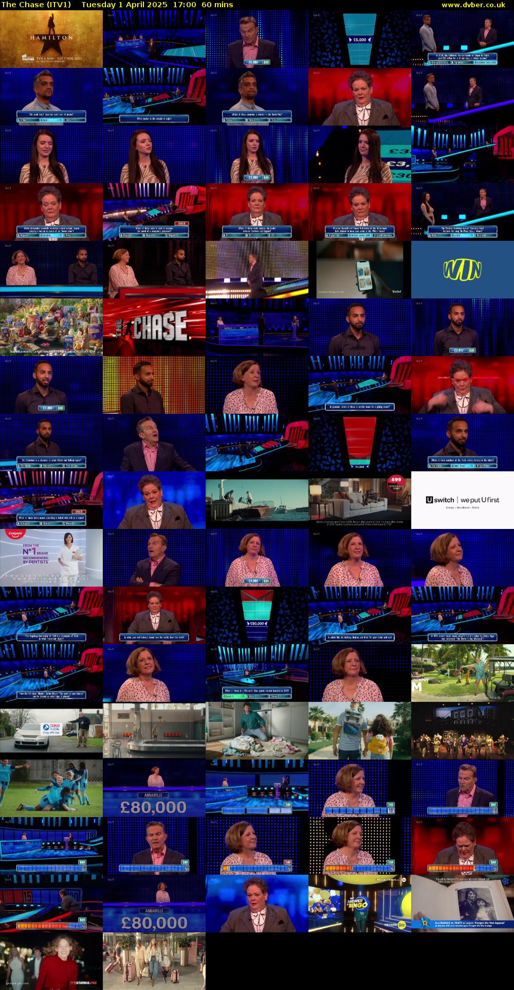The Chase (ITV1) Tuesday 1 April 2025 17:00 - 18:00