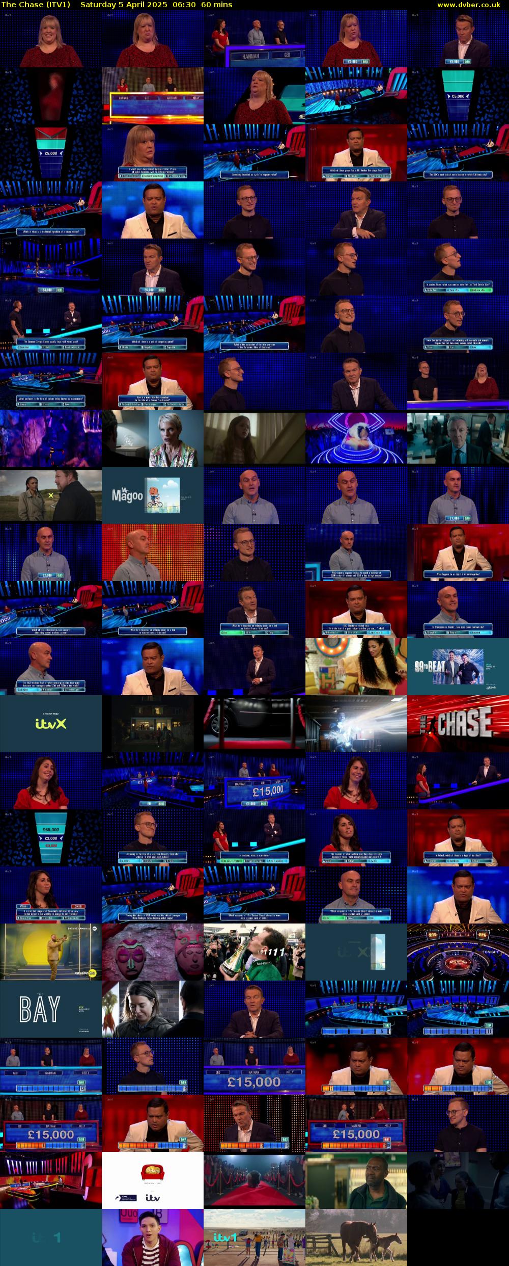 The Chase (ITV1) Saturday 5 April 2025 06:30 - 07:30