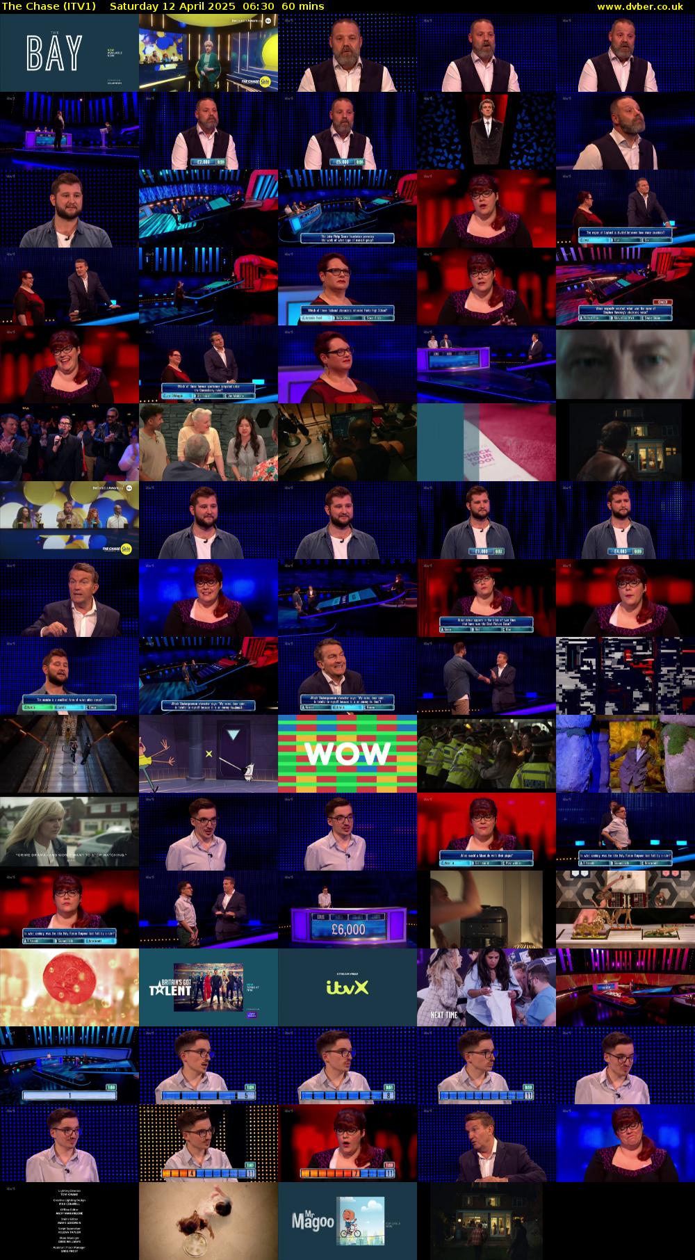 The Chase (ITV1) Saturday 12 April 2025 06:30 - 07:30