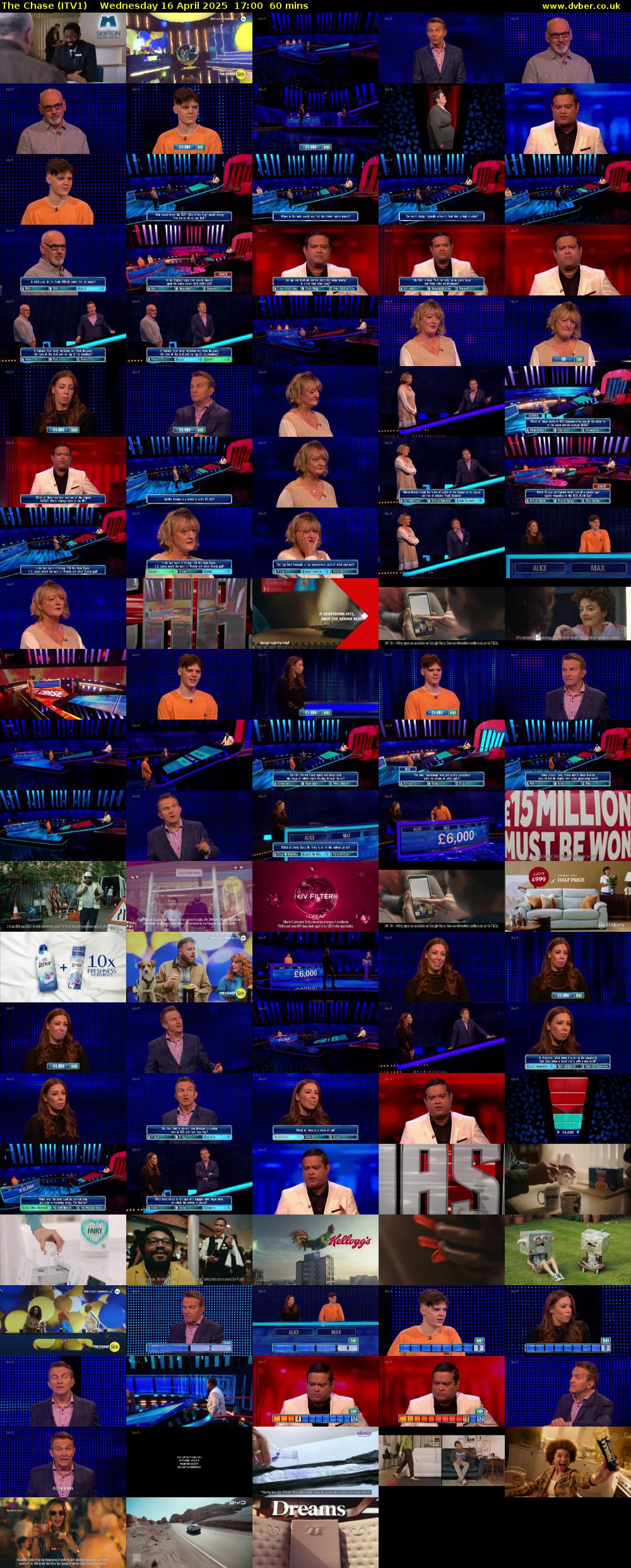The Chase (ITV1) Wednesday 16 April 2025 17:00 - 18:00
