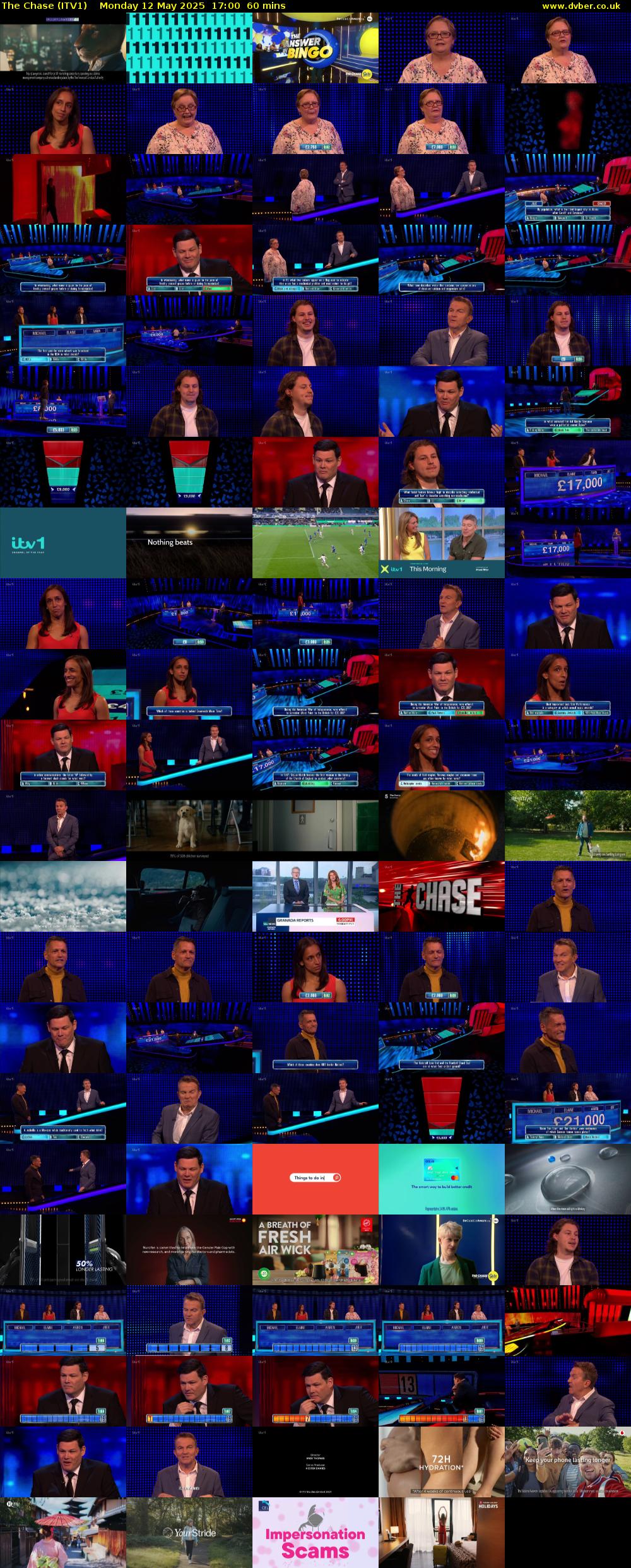 The Chase (ITV1) Monday 12 May 2025 17:00 - 18:00