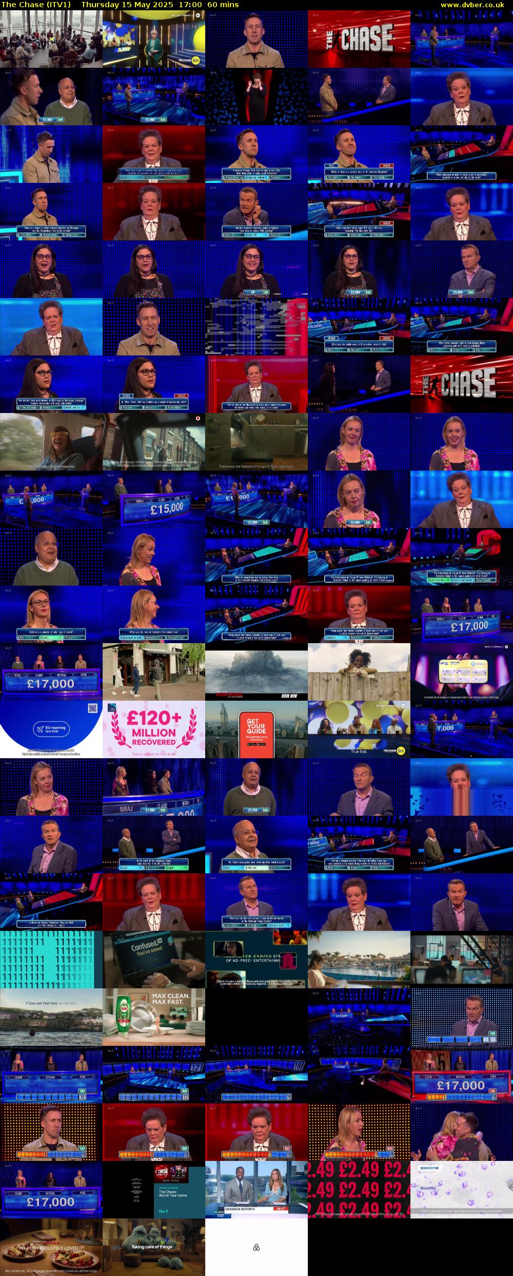 The Chase (ITV1) Thursday 15 May 2025 17:00 - 18:00