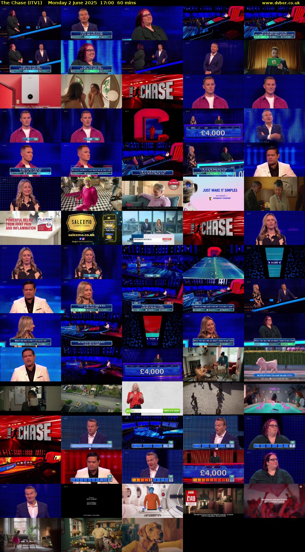 The Chase (ITV1) Monday 2 June 2025 17:00 - 18:00