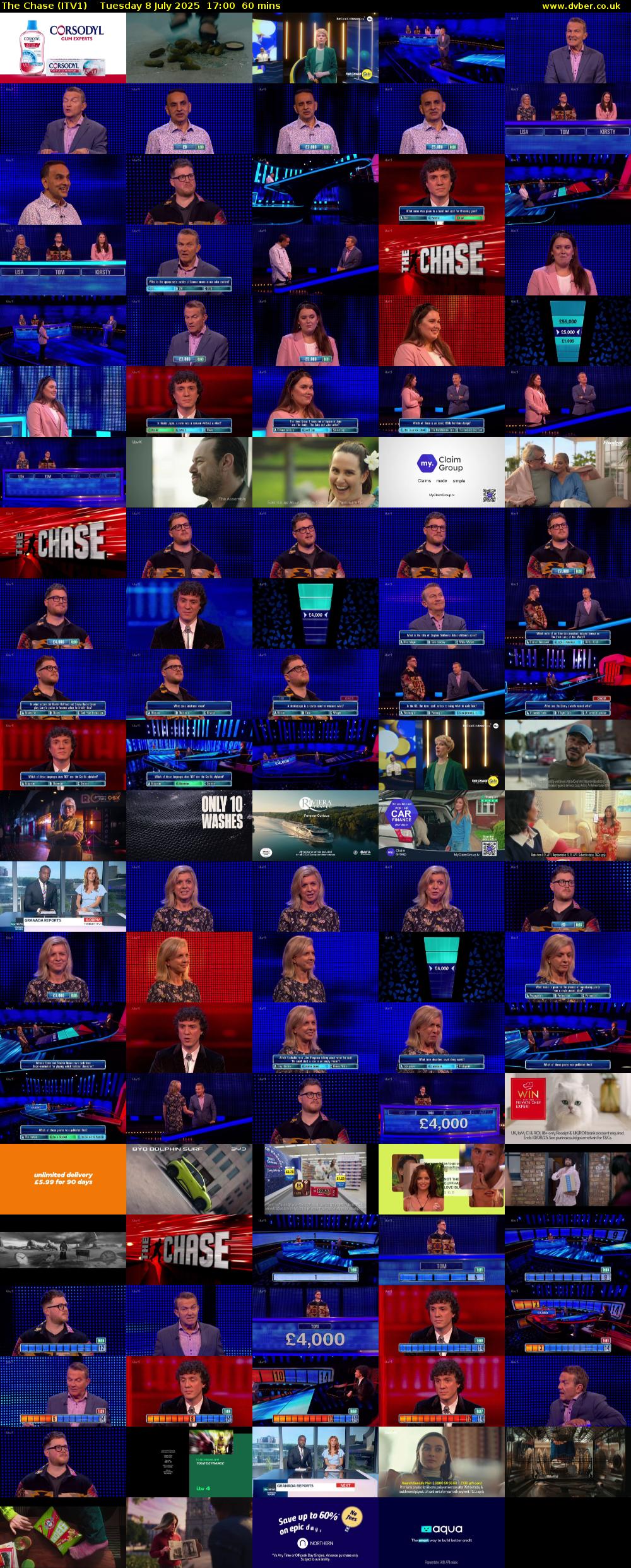 The Chase (ITV1) Tuesday 8 July 2025 17:00 - 18:00