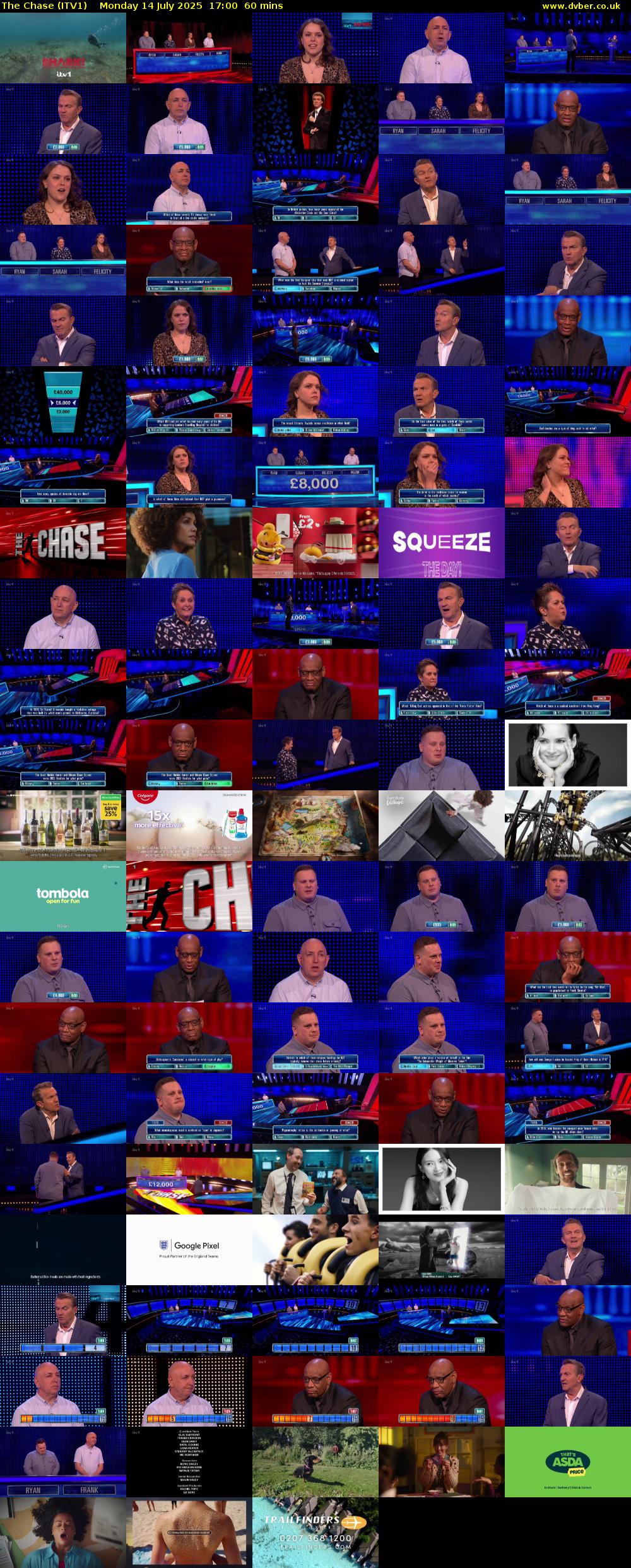 The Chase (ITV1) Monday 14 July 2025 17:00 - 18:00