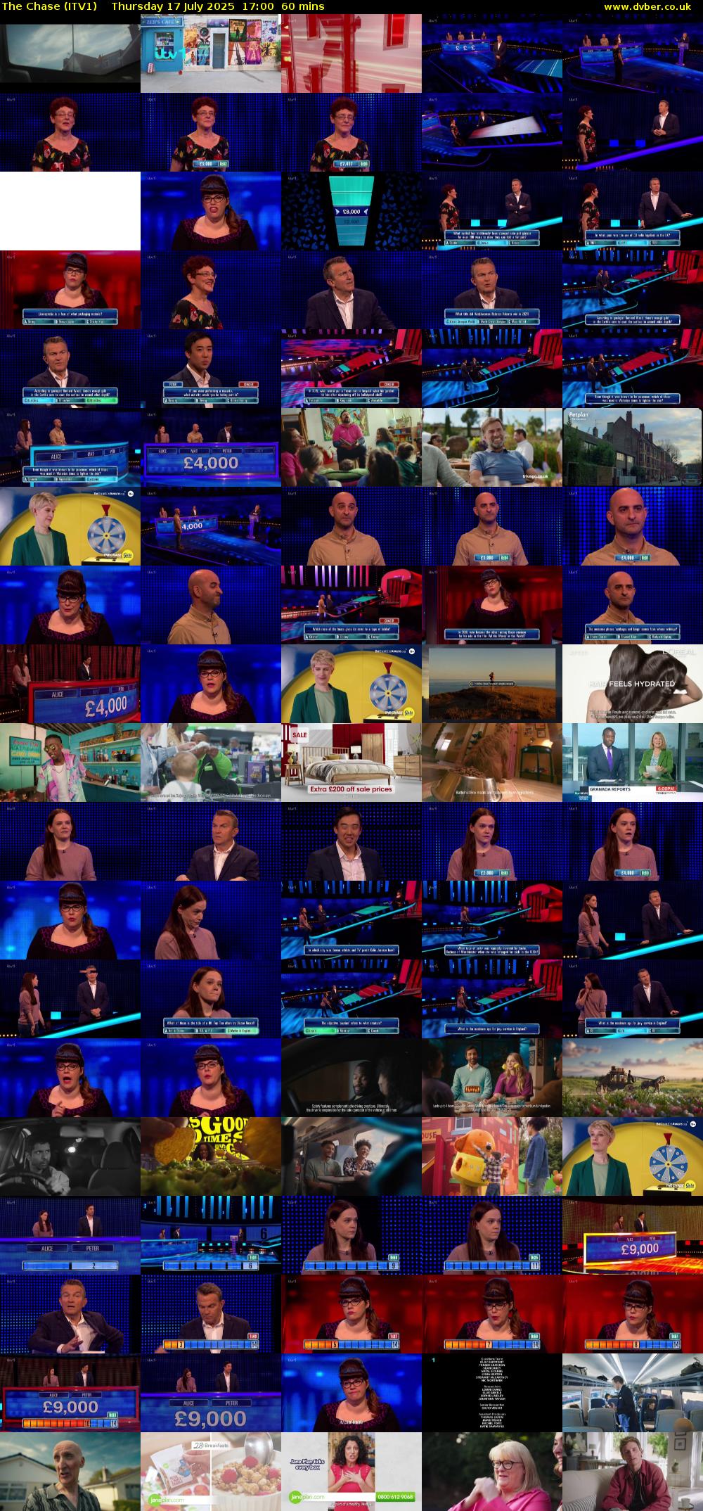 The Chase (ITV1) Thursday 17 July 2025 17:00 - 18:00