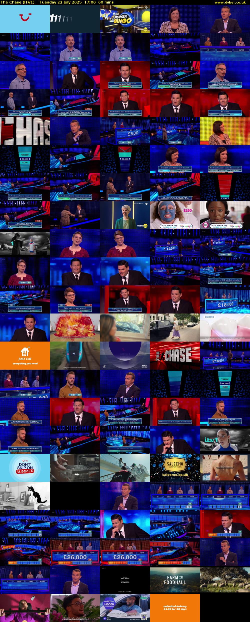 The Chase (ITV1) Tuesday 22 July 2025 17:00 - 18:00
