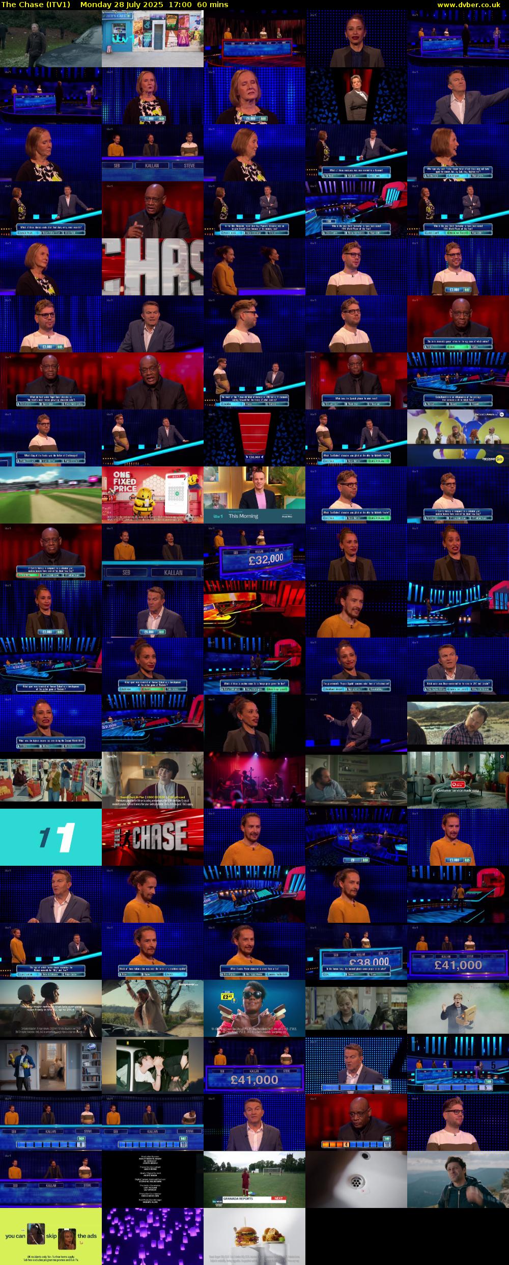 The Chase (ITV1) Monday 28 July 2025 17:00 - 18:00