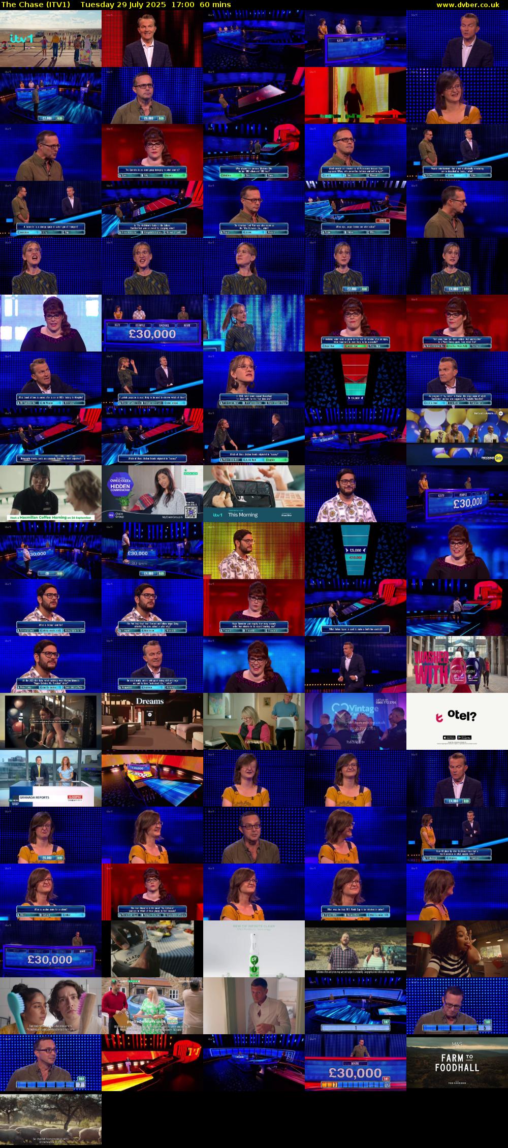 The Chase (ITV1) Tuesday 29 July 2025 17:00 - 18:00