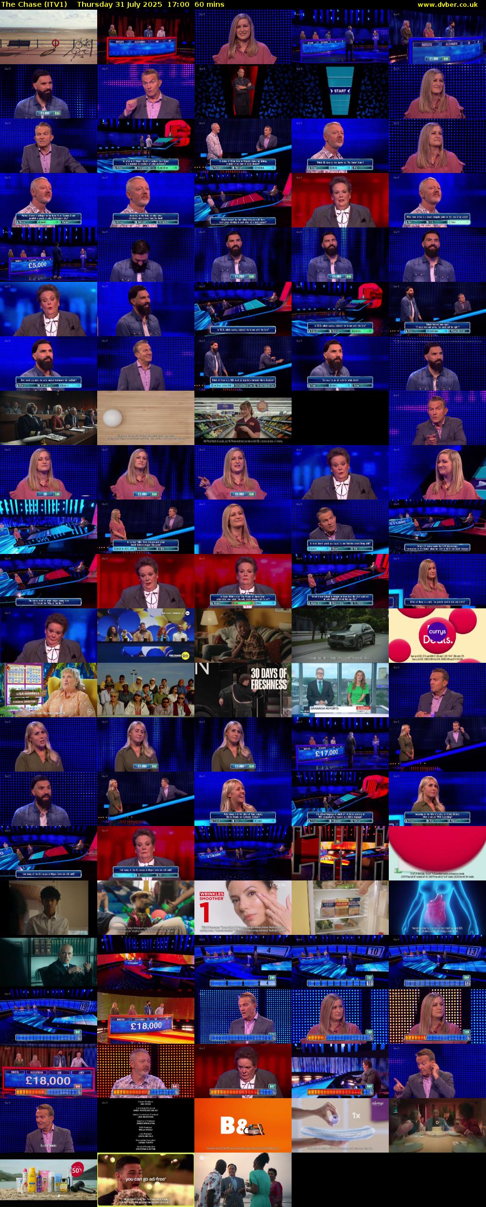 The Chase (ITV1) Thursday 31 July 2025 17:00 - 18:00