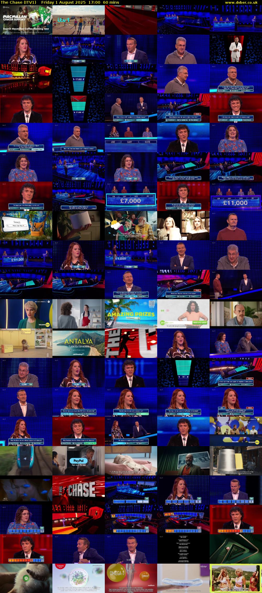 The Chase (ITV1) Friday 1 August 2025 17:00 - 18:00