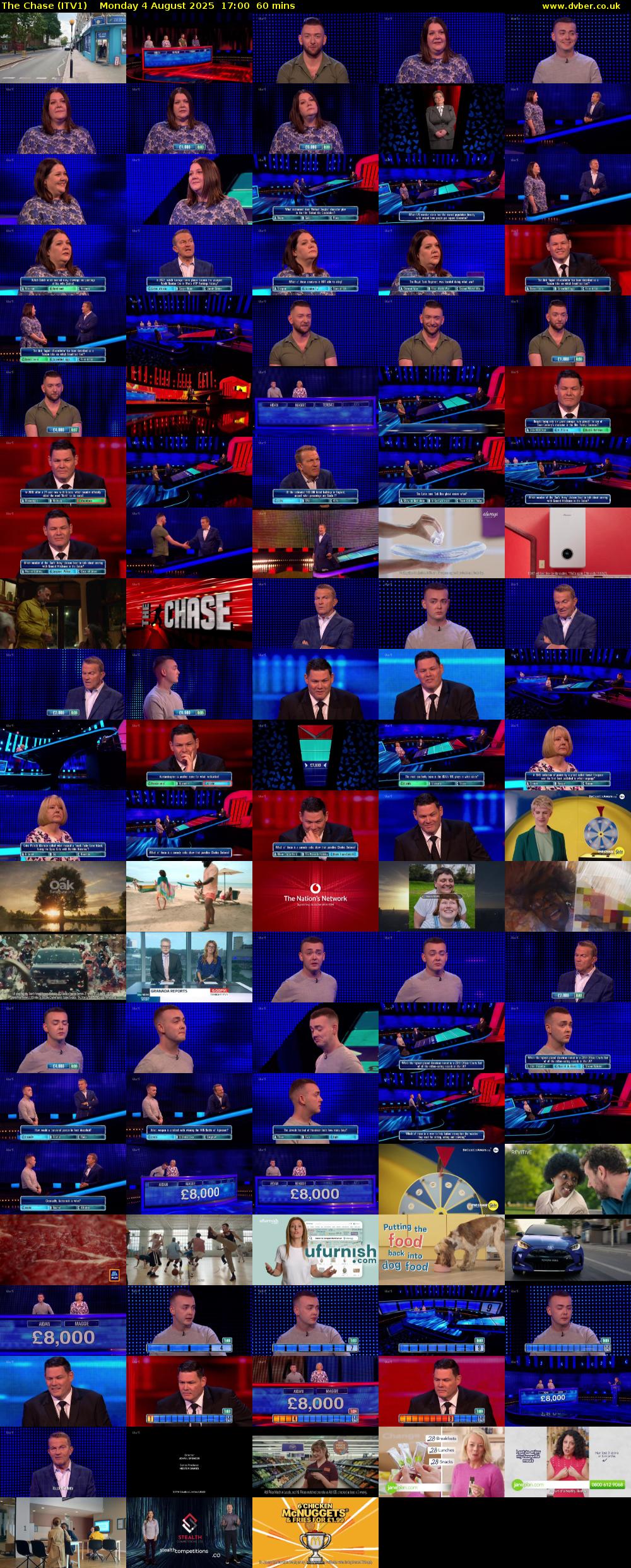 The Chase (ITV1) Monday 4 August 2025 17:00 - 18:00