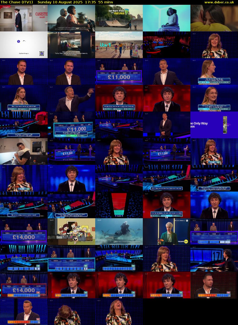 The Chase (ITV1) Sunday 10 August 2025 17:35 - 18:30