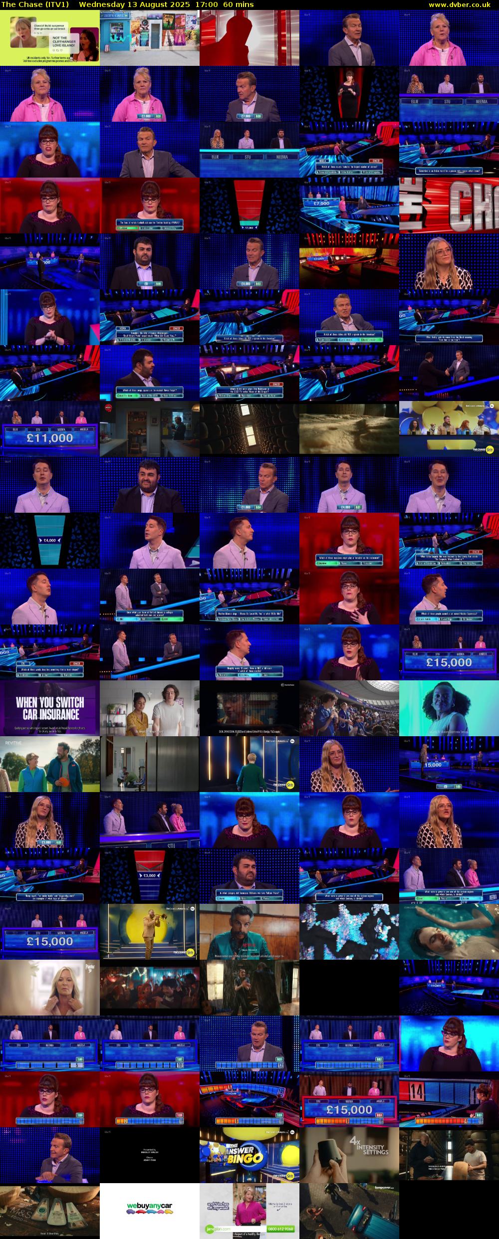 The Chase (ITV1) Wednesday 13 August 2025 17:00 - 18:00