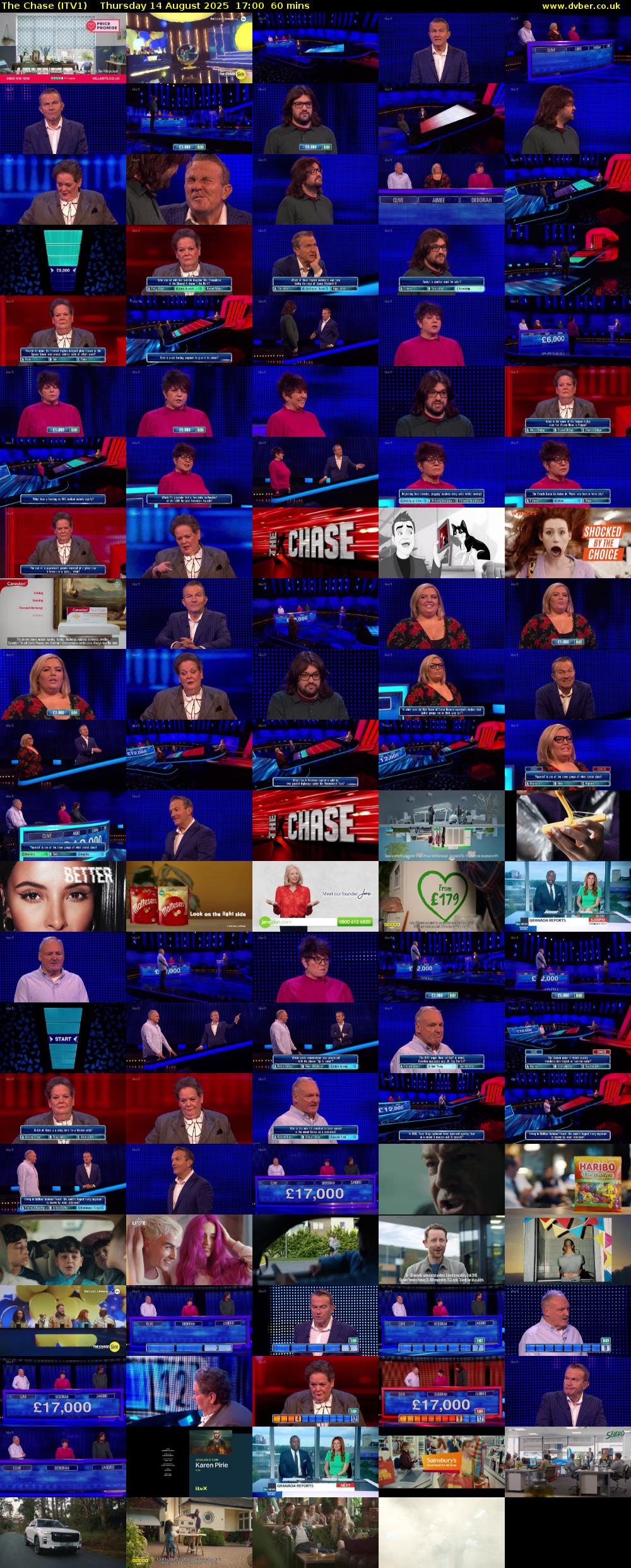 The Chase (ITV1) Thursday 14 August 2025 17:00 - 18:00