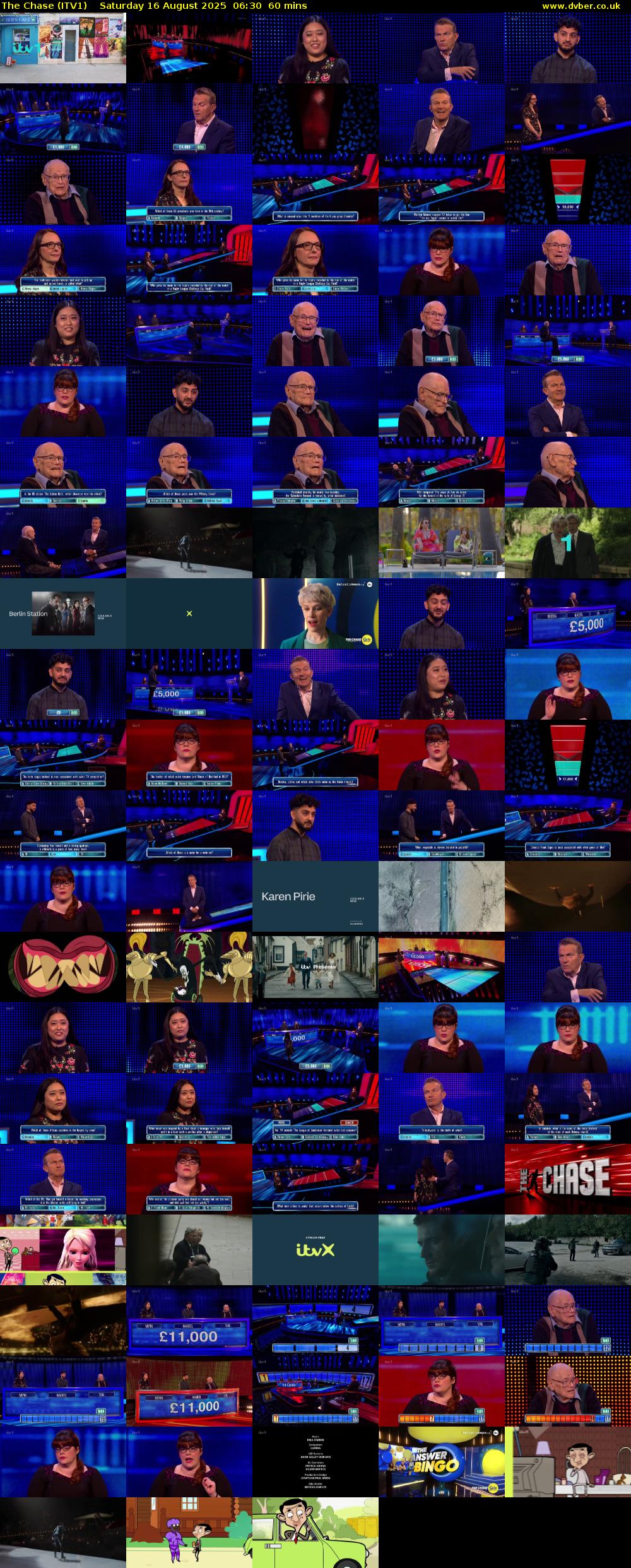The Chase (ITV1) Saturday 16 August 2025 06:30 - 07:30