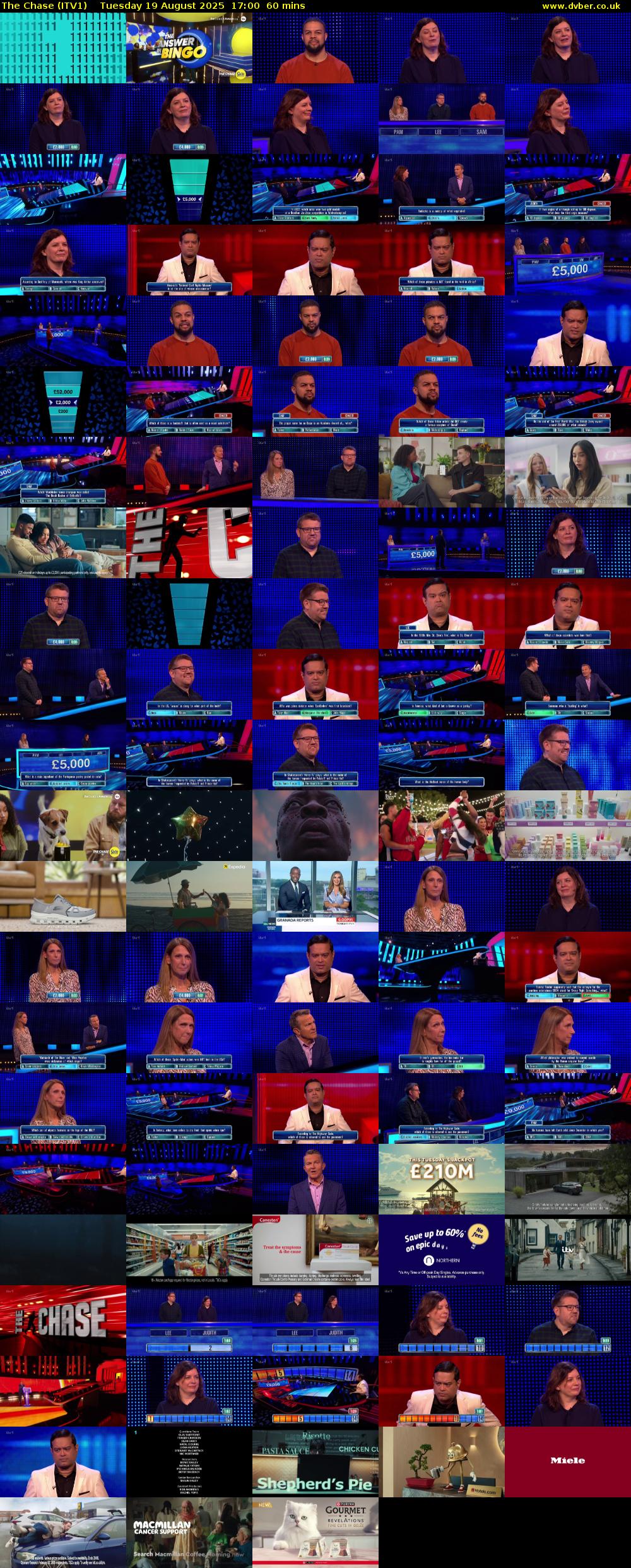 The Chase (ITV1) Tuesday 19 August 2025 17:00 - 18:00
