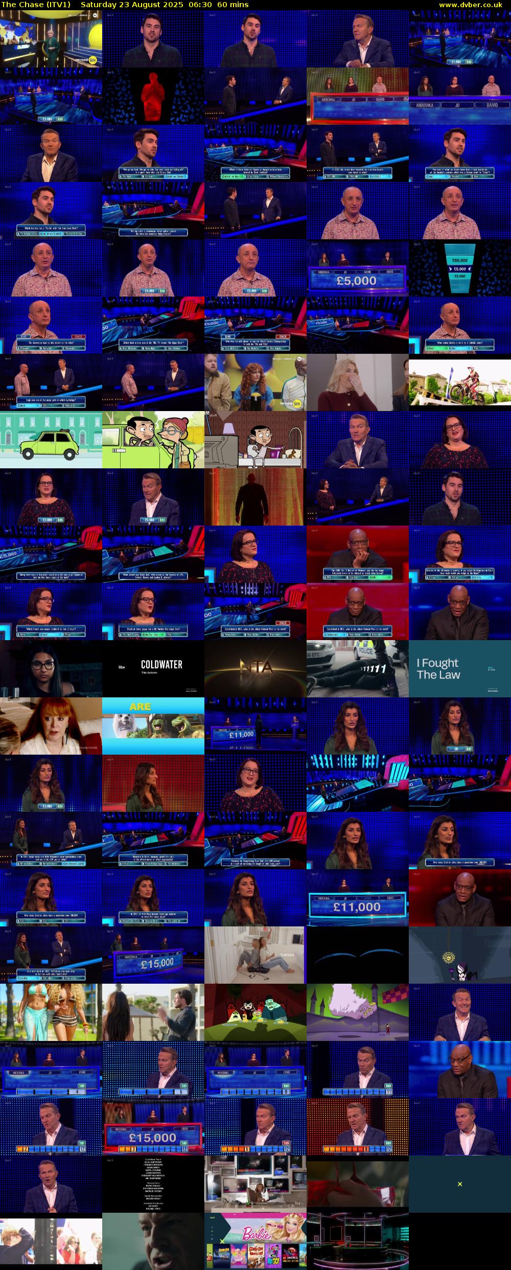 The Chase (ITV1) Saturday 23 August 2025 06:30 - 07:30
