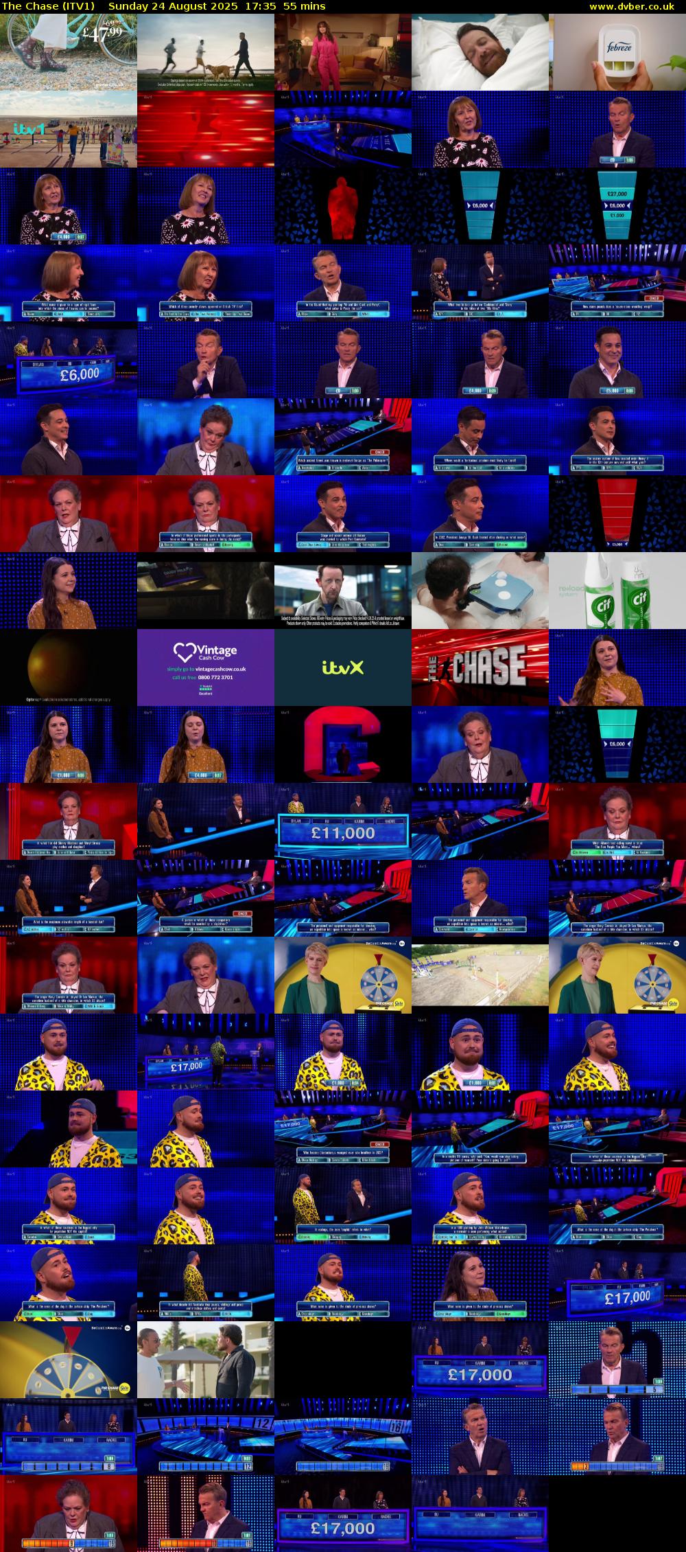 The Chase (ITV1) Sunday 24 August 2025 17:35 - 18:30